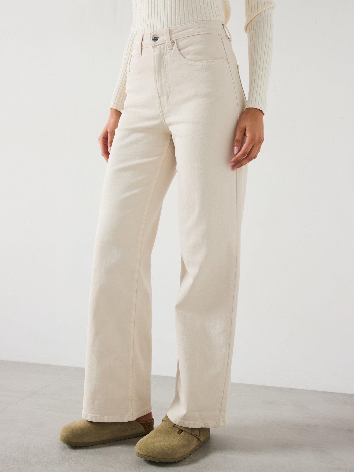 undefined Juicy High Waist Comfort Stretch Wide Leg Denim Jean - White