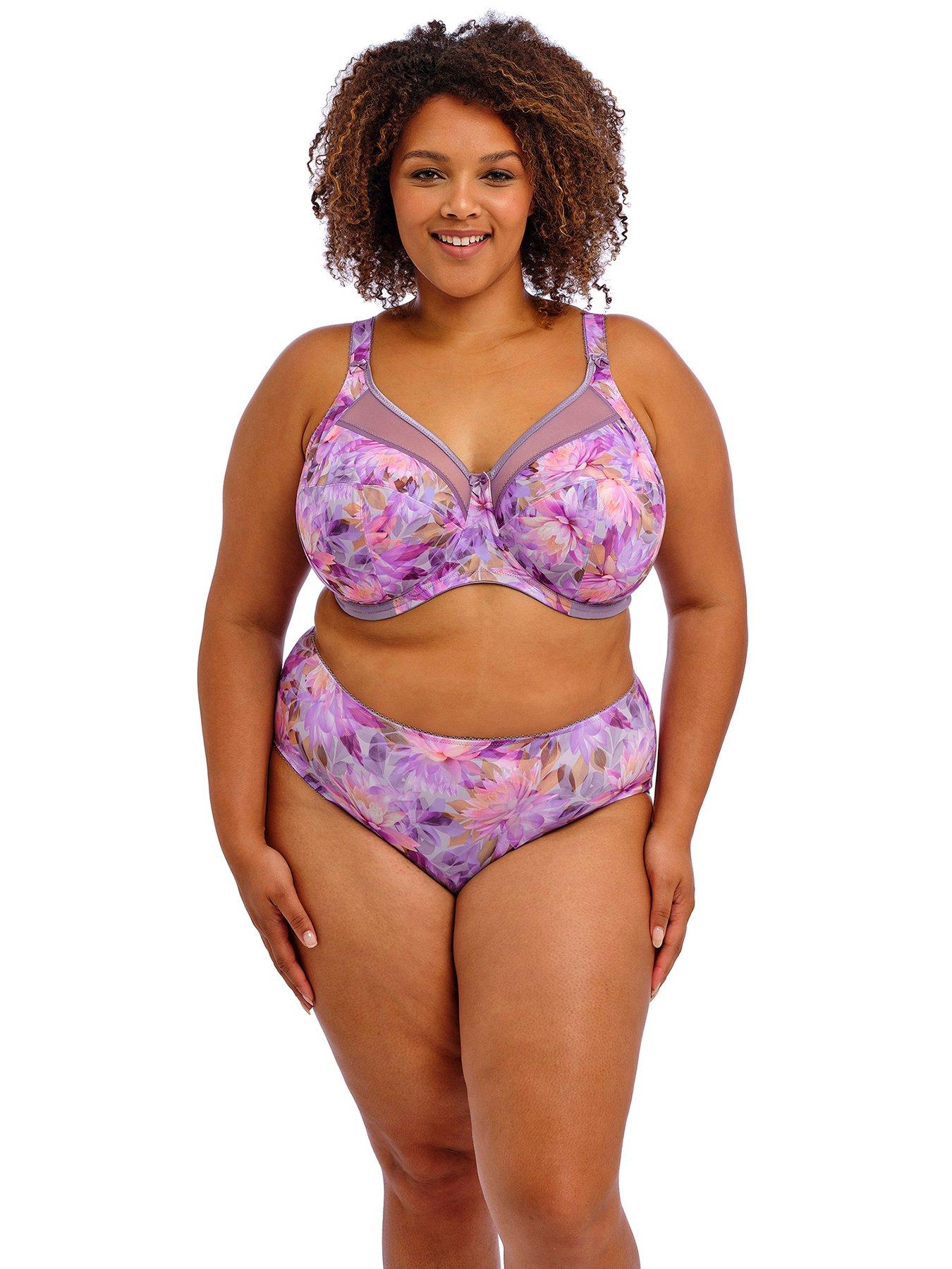 undefined Kayla Print Underwired Bra - Purple