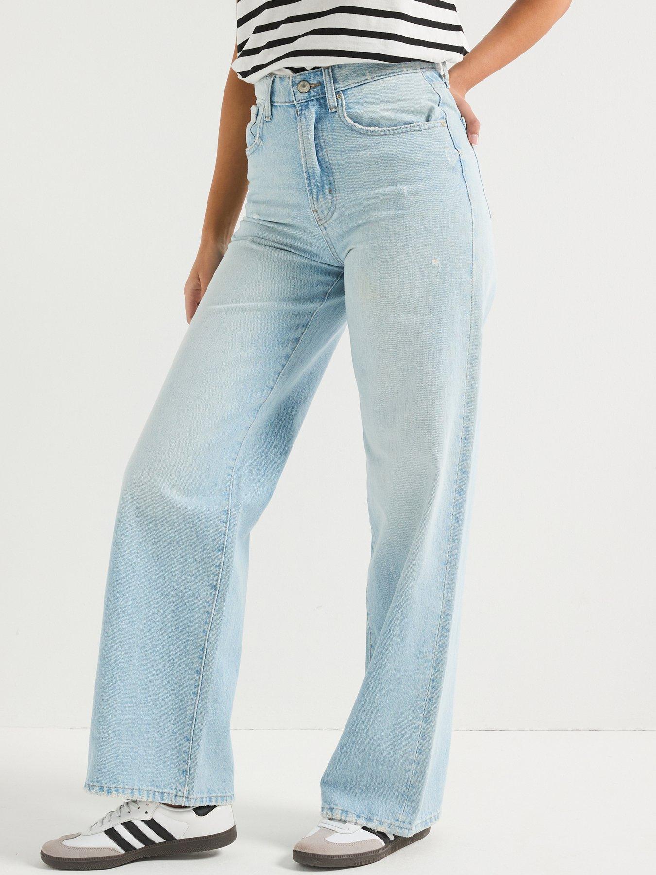 undefined Hope High Waist Wide Leg Jean - Light Blue