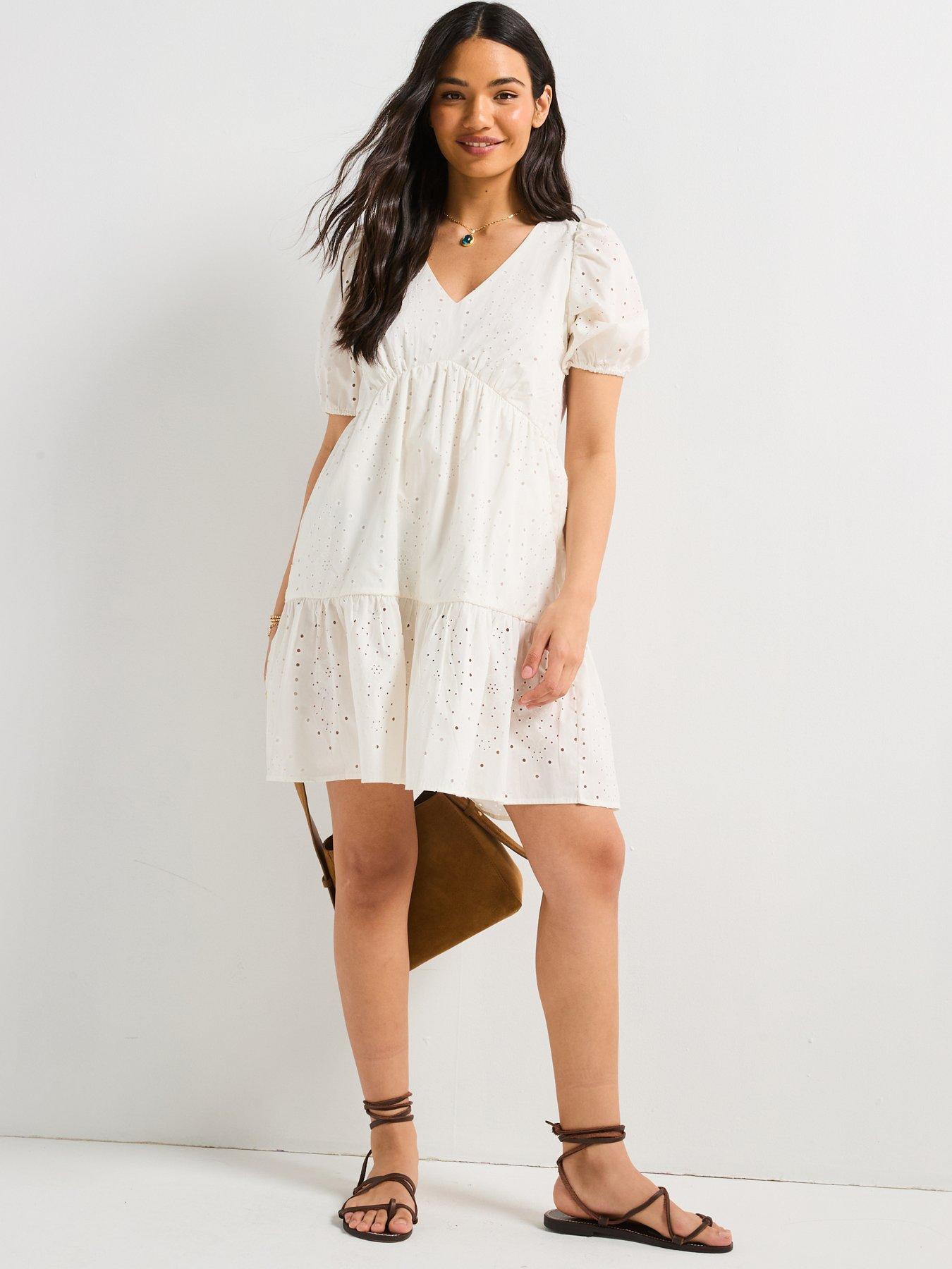 sachin and babi light blue dress JDY Embroidered Mini Dress - White