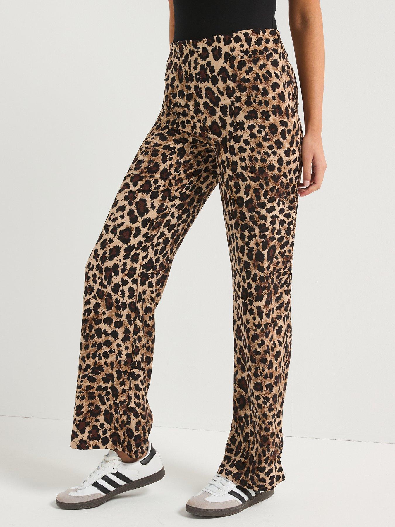 undefined Thalia Life High Waist Wide Pant - Leopard Print