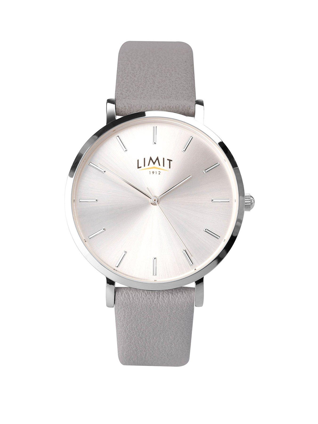 Product photograph of Limit Womens Secret Garden Grey Polyurethane Strap With Silver White Dial Analogue Watch from very.co.uk