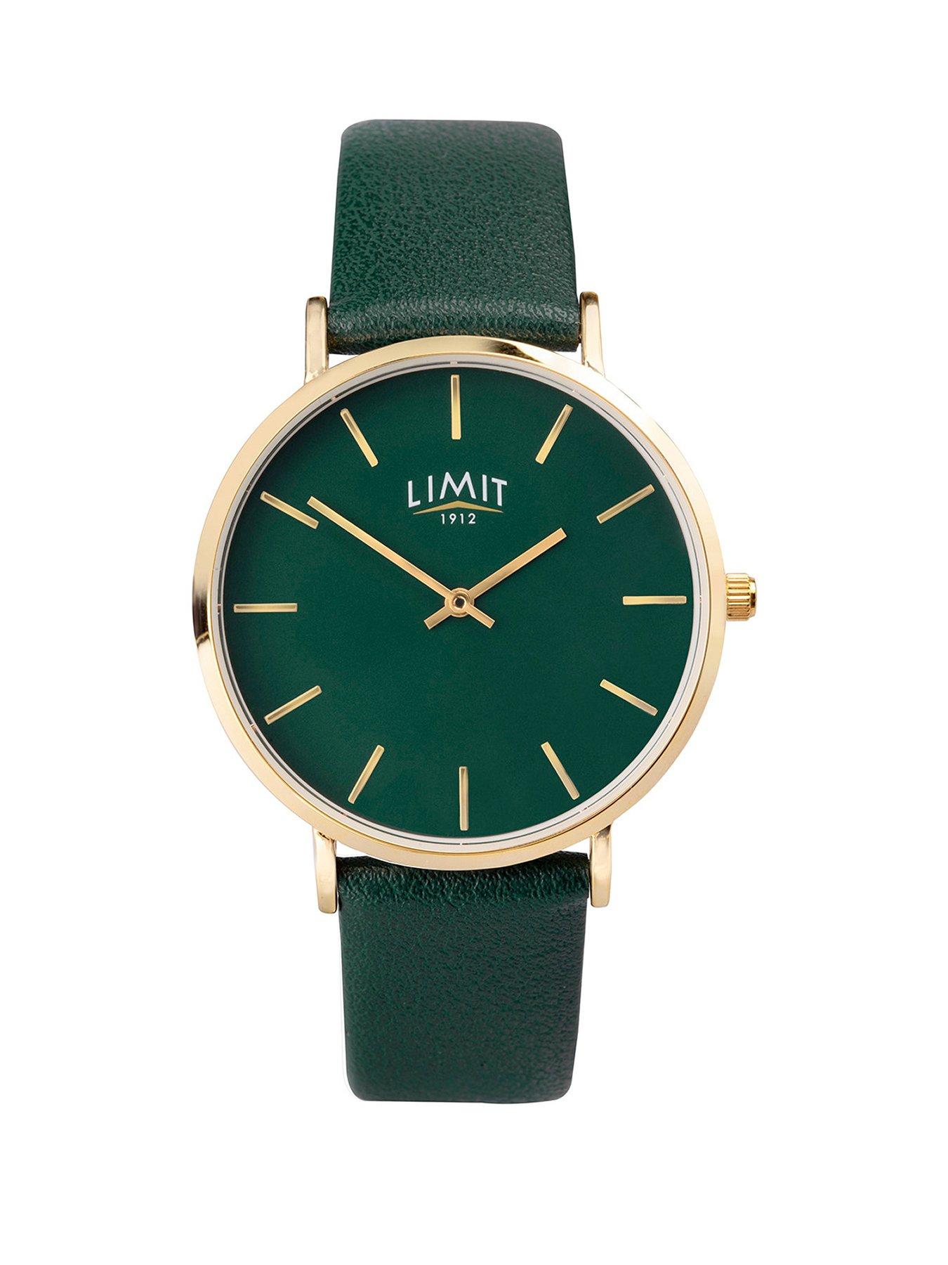 Product photograph of Limit Limit Womens Green Polyurethane Strap With Green Dial Analogue Watch from very.co.uk