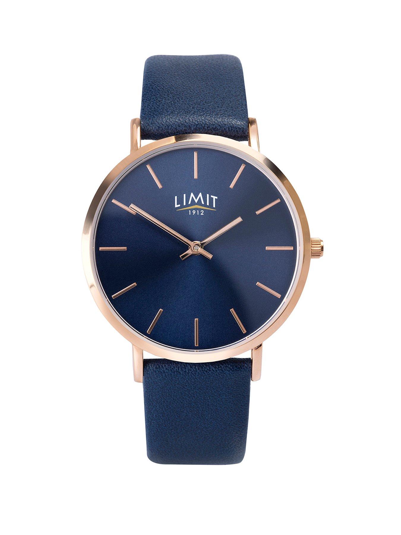 Product photograph of Limit Limit Womens Blue Polyurethane Strap With Blue Dial Analogue Watch from very.co.uk