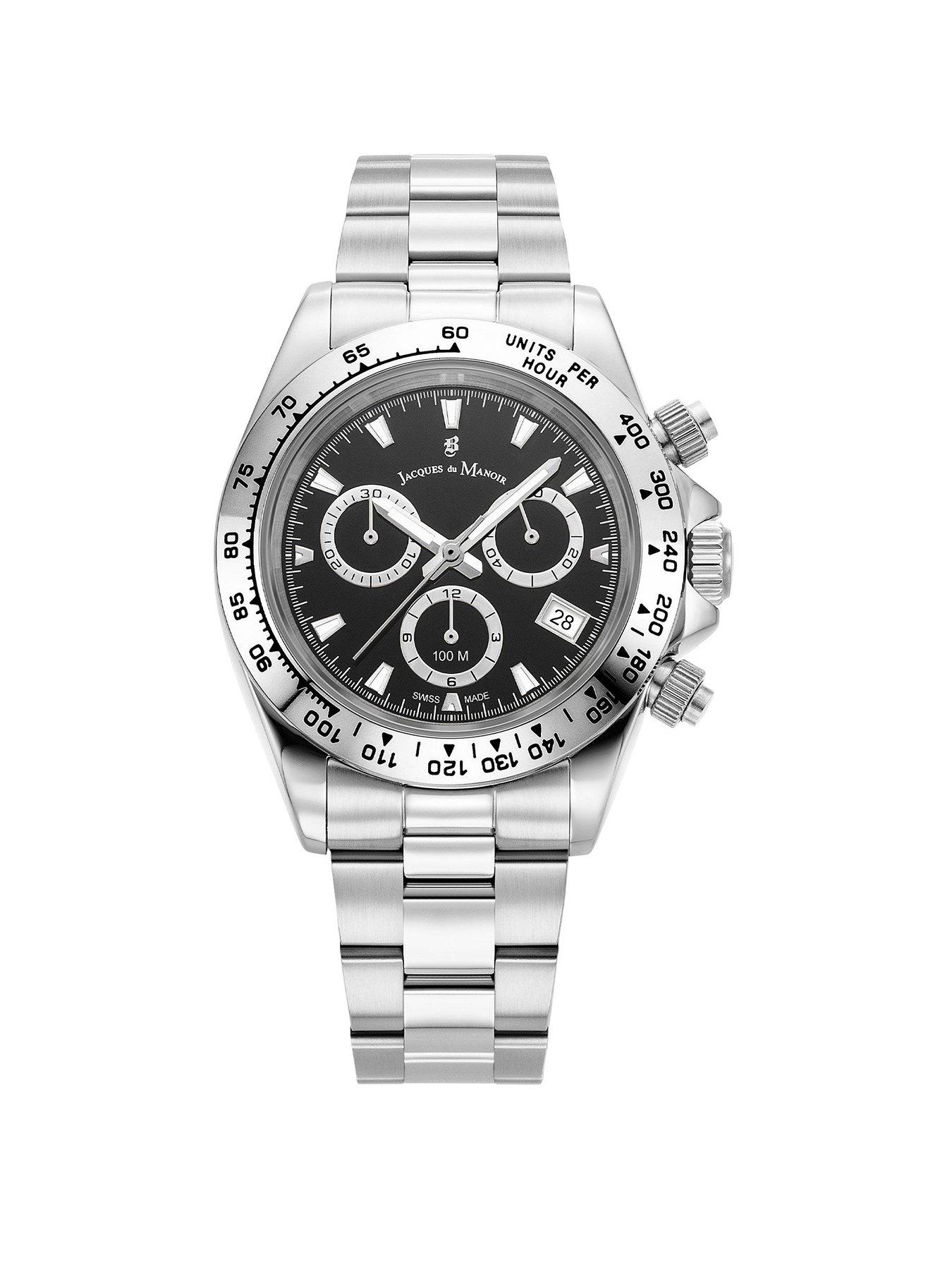 undefined Swiss-made Pheonix Chrono Silver Plated Bracelet Watch