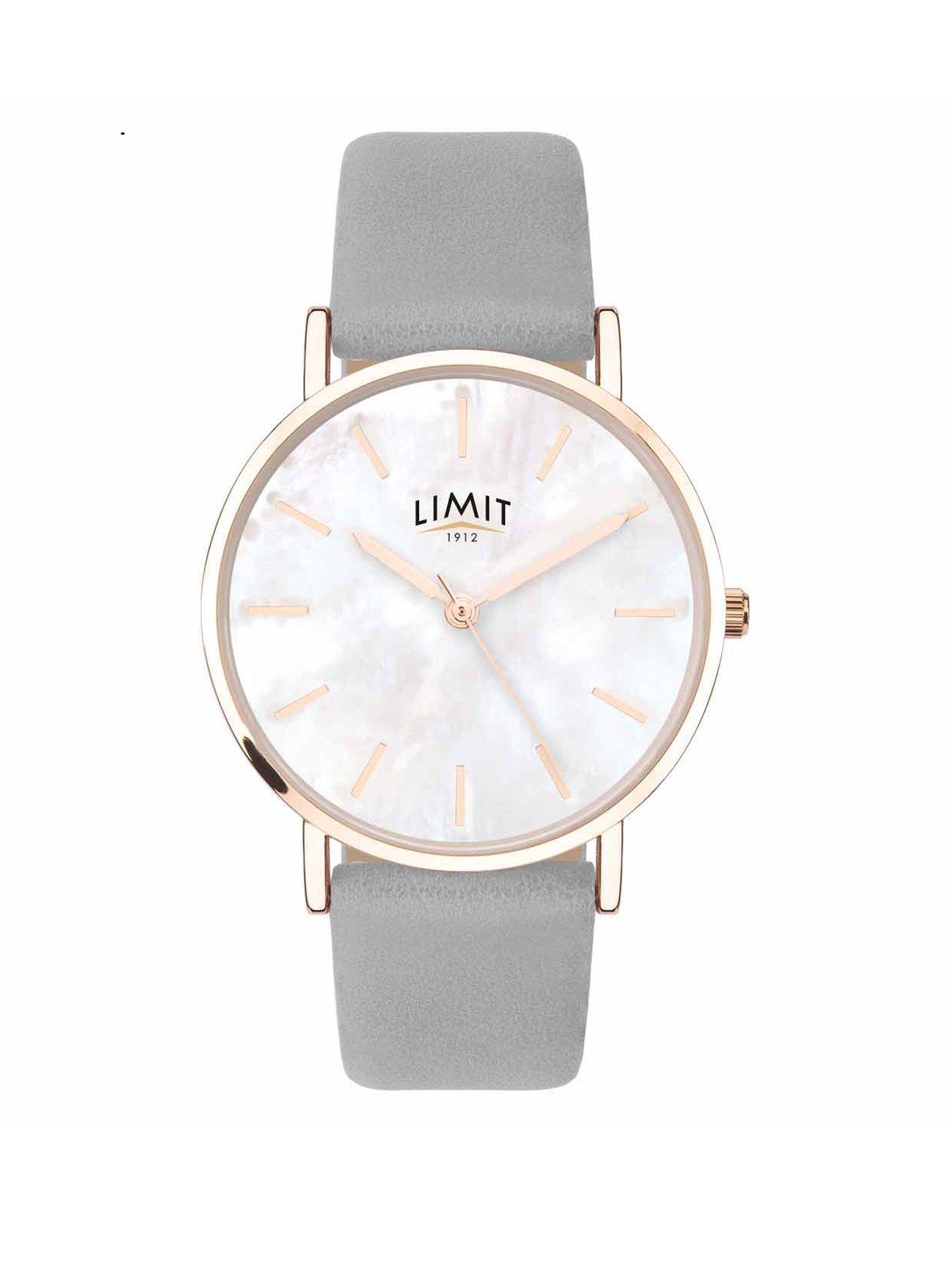 Product photograph of Limit Limit Womens Secret Garden Grey Polyurethane Strap With White Dial Analogue Watch from very.co.uk