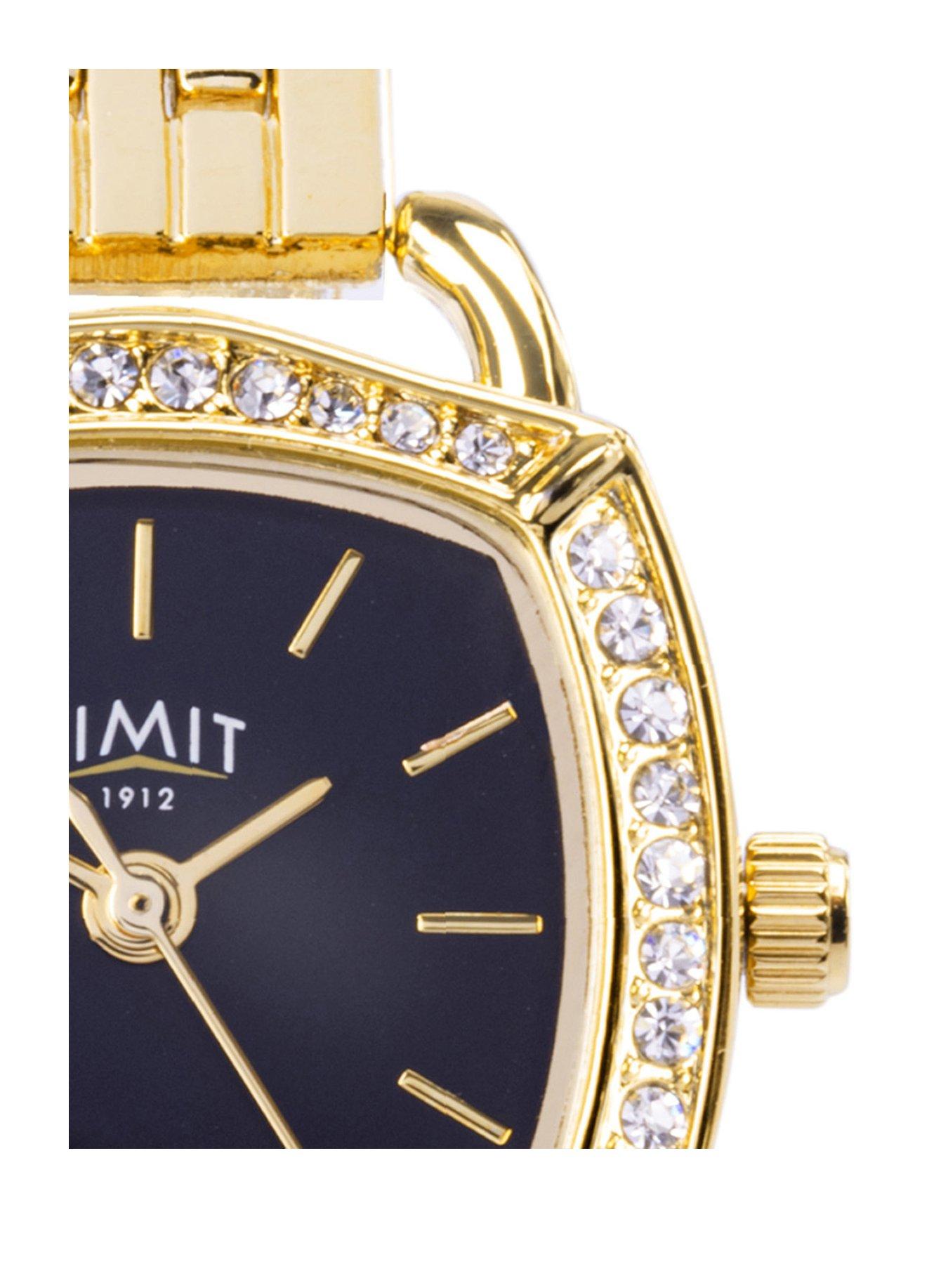 Image 2 of 4 of Limit Womens Gold Stainless Steel Bracelet with Black Dial Analogue Watch