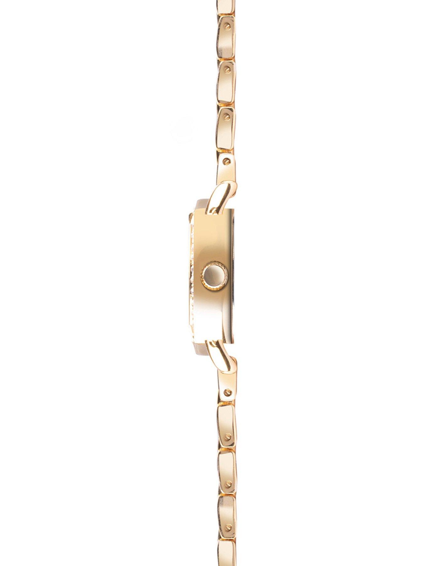 Image 3 of 4 of Limit Womens Gold Stainless Steel Bracelet with Black Dial Analogue Watch