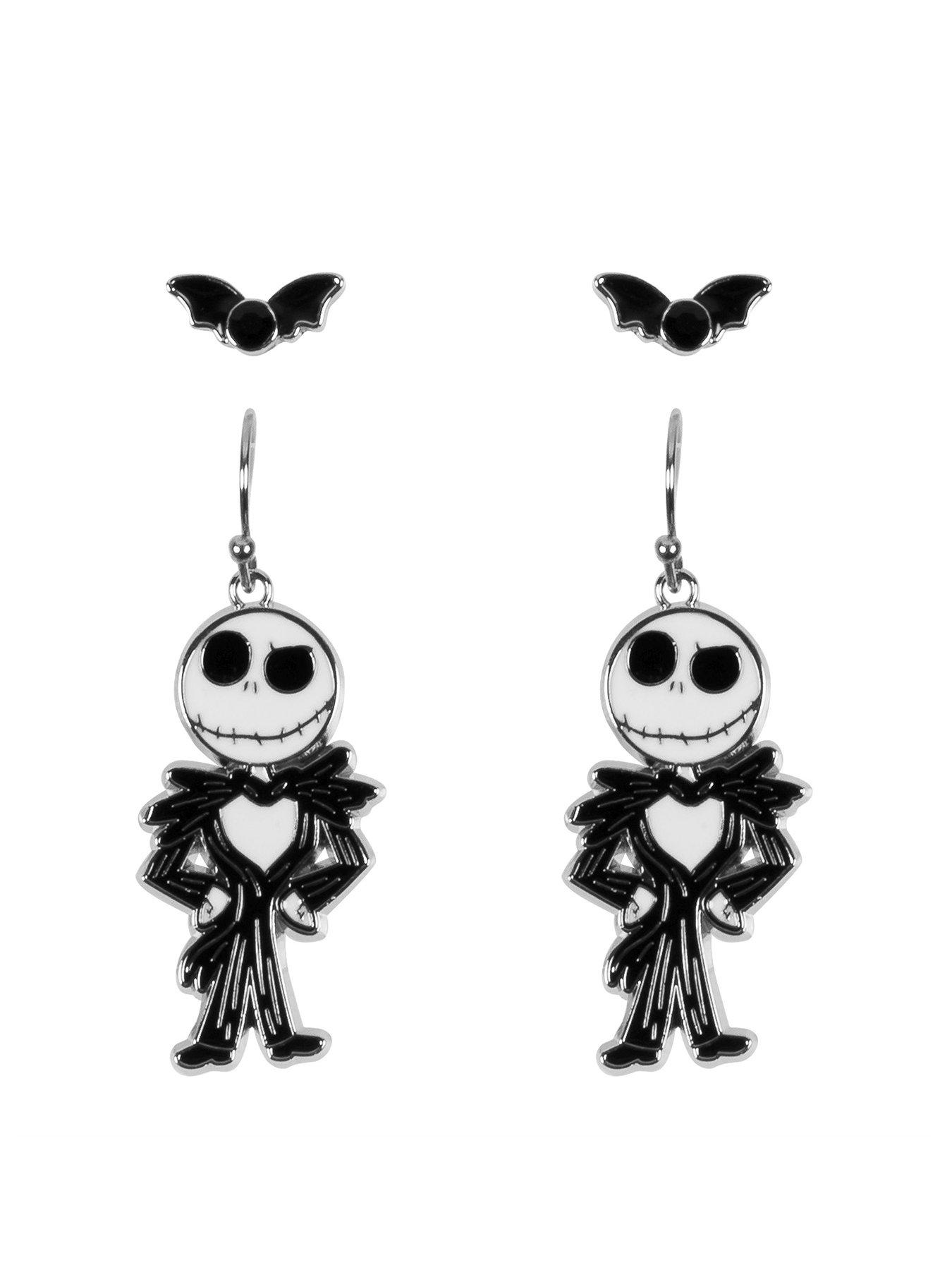 Product photograph of Nightmare Before Christmas Disney Nightmare Before Christmas Black White Earring And Necklace Set from very.co.uk