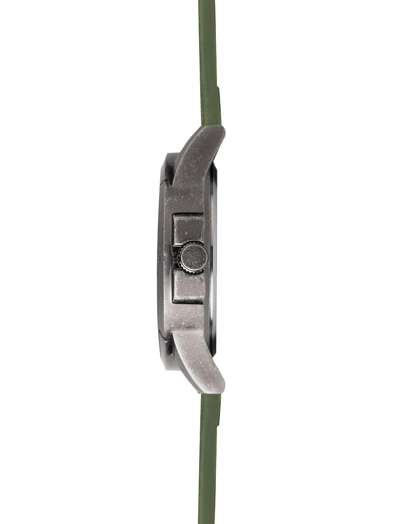 Image 3 of 4 of Limit Mens Pilot Khaki Canvas Strap with Black Dial Analogue Watch