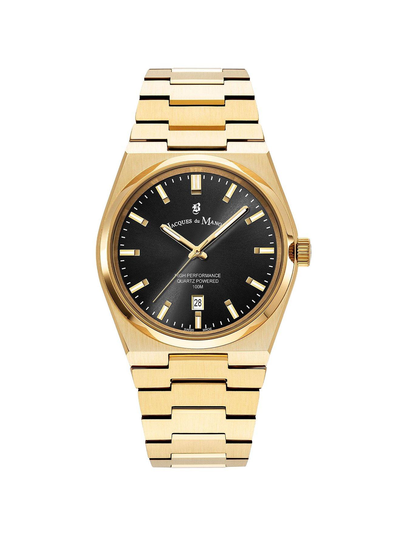undefined Swiss-made Horizon Gents Gold Plated Bracelet Watch