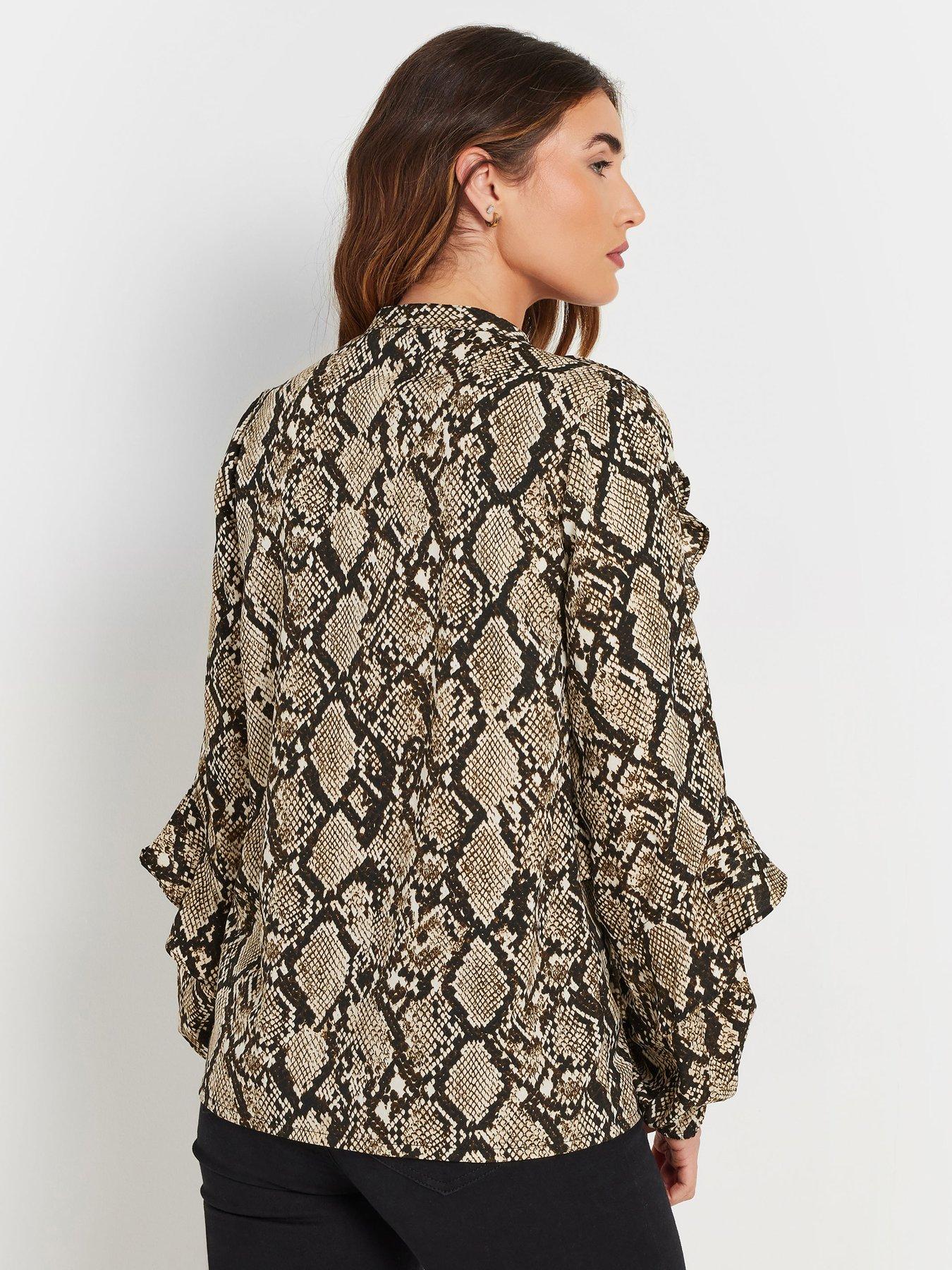 Image 2 of 4 of Long Tall Sally Frilled Shirt - Natural