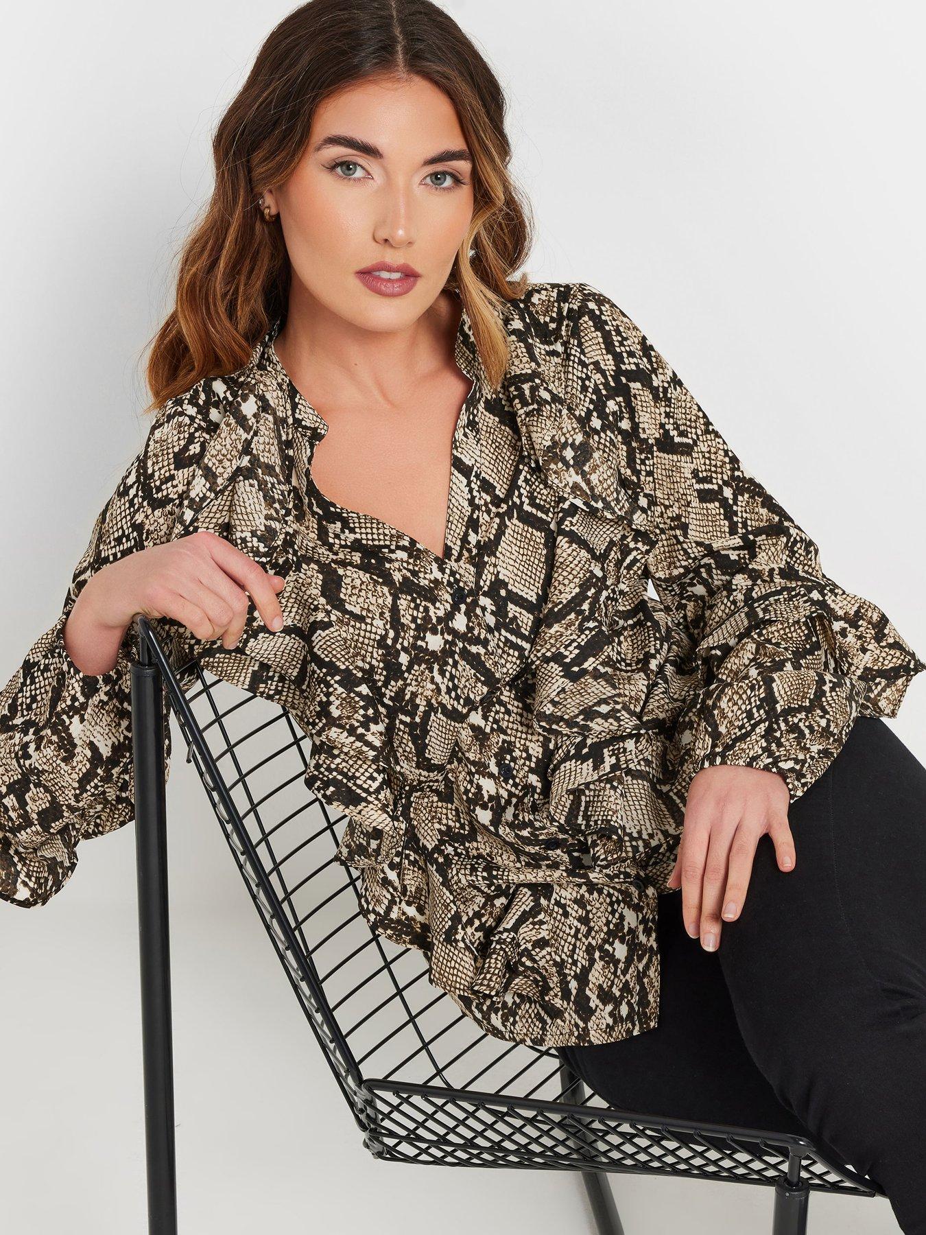 Image 4 of 4 of Long Tall Sally Frilled Shirt - Natural