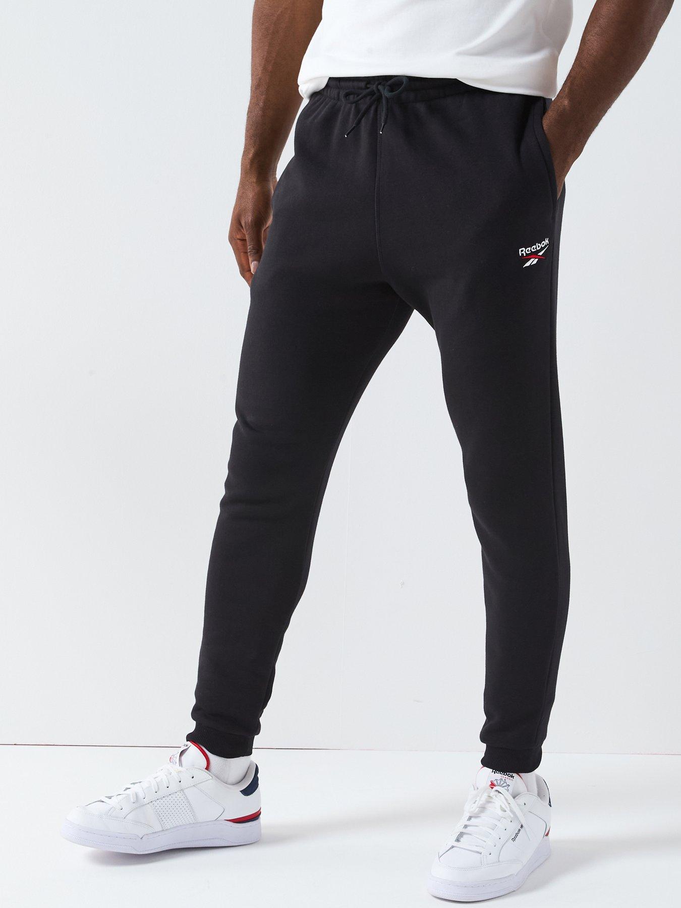 undefined Mens Identity Small Logo Fleece Joggers - Black