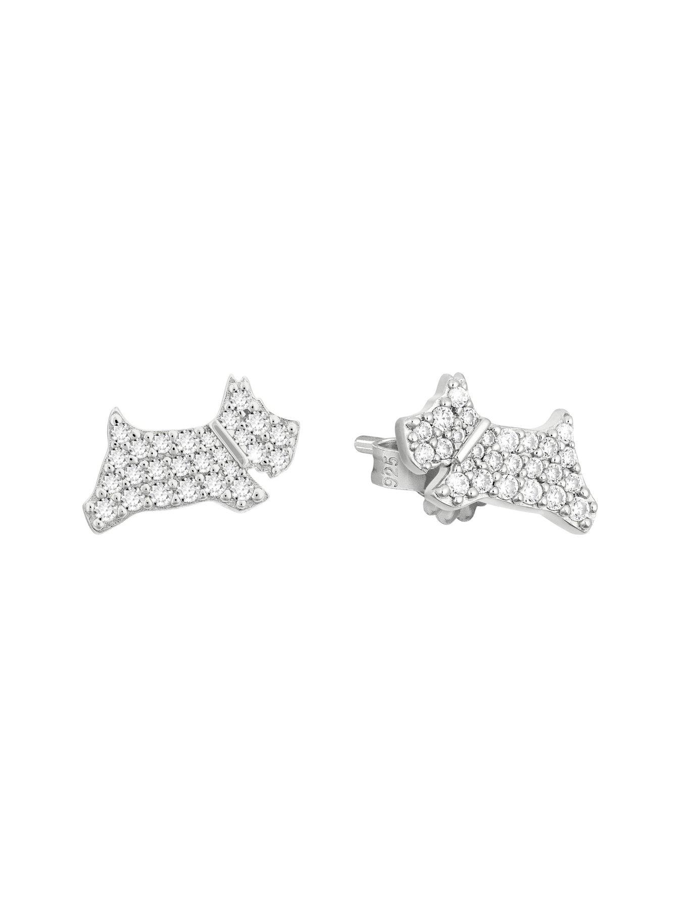 Image 2 of 4 of Radley Ladies Stone Set Jumping Dog Stud Earrings