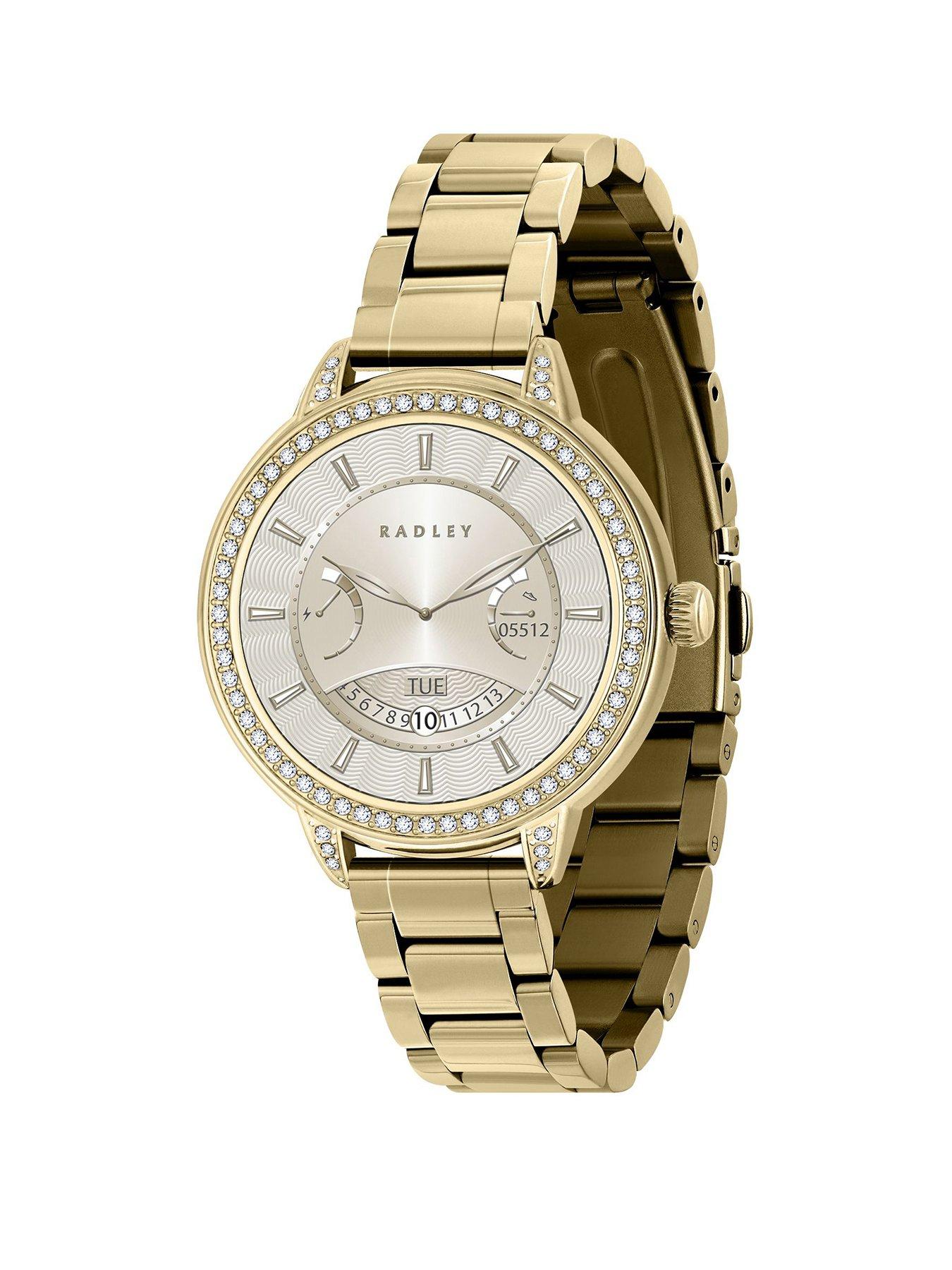 undefined Smart Series 33 Amoled Stoneset Stainless Steel Gold Plated Bracelet Smart Watch