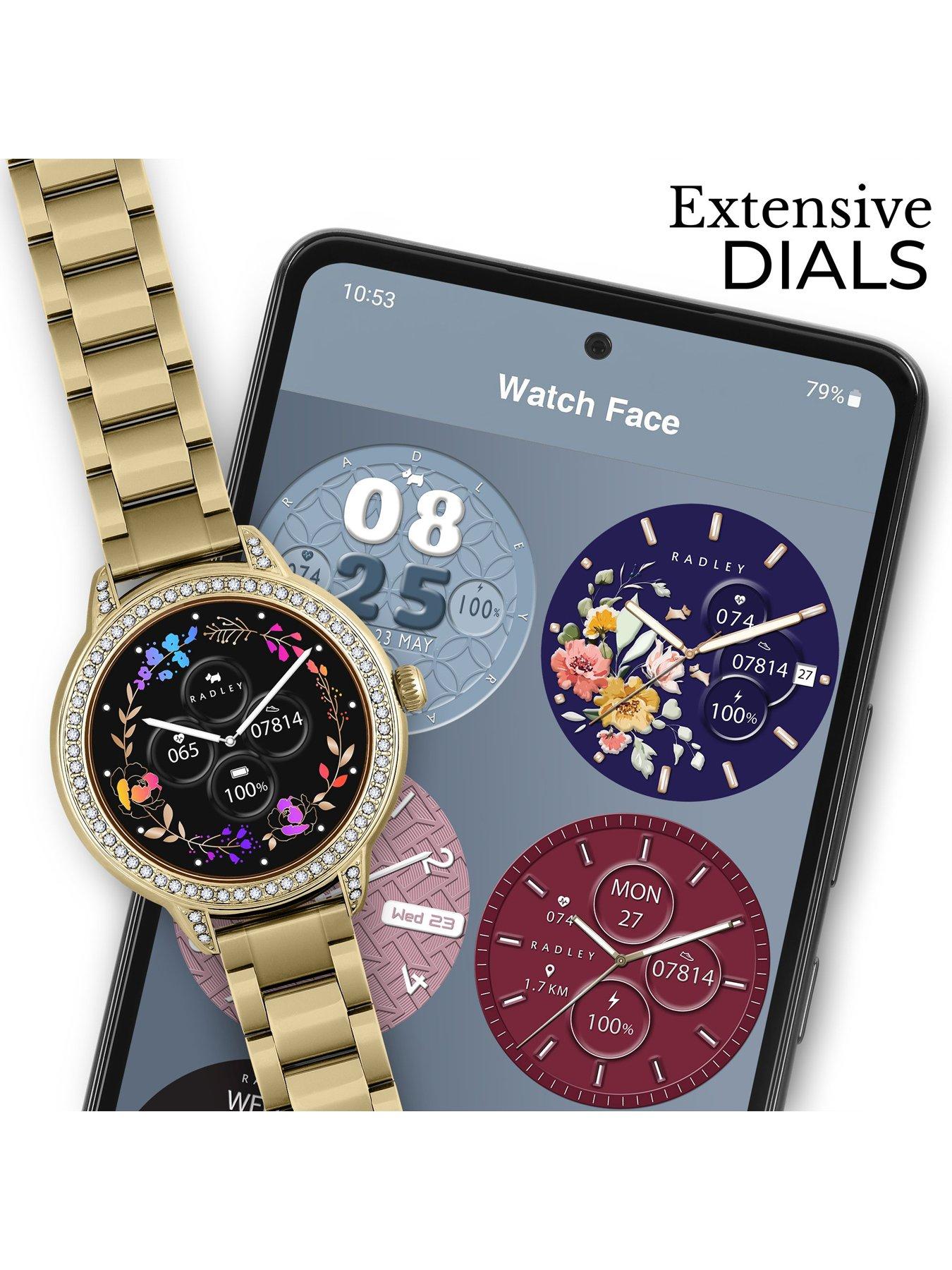 Image 5 of 7 of Radley Smart Series 33 Amoled Stoneset Stainless Steel Gold Plated Bracelet Smart Watch