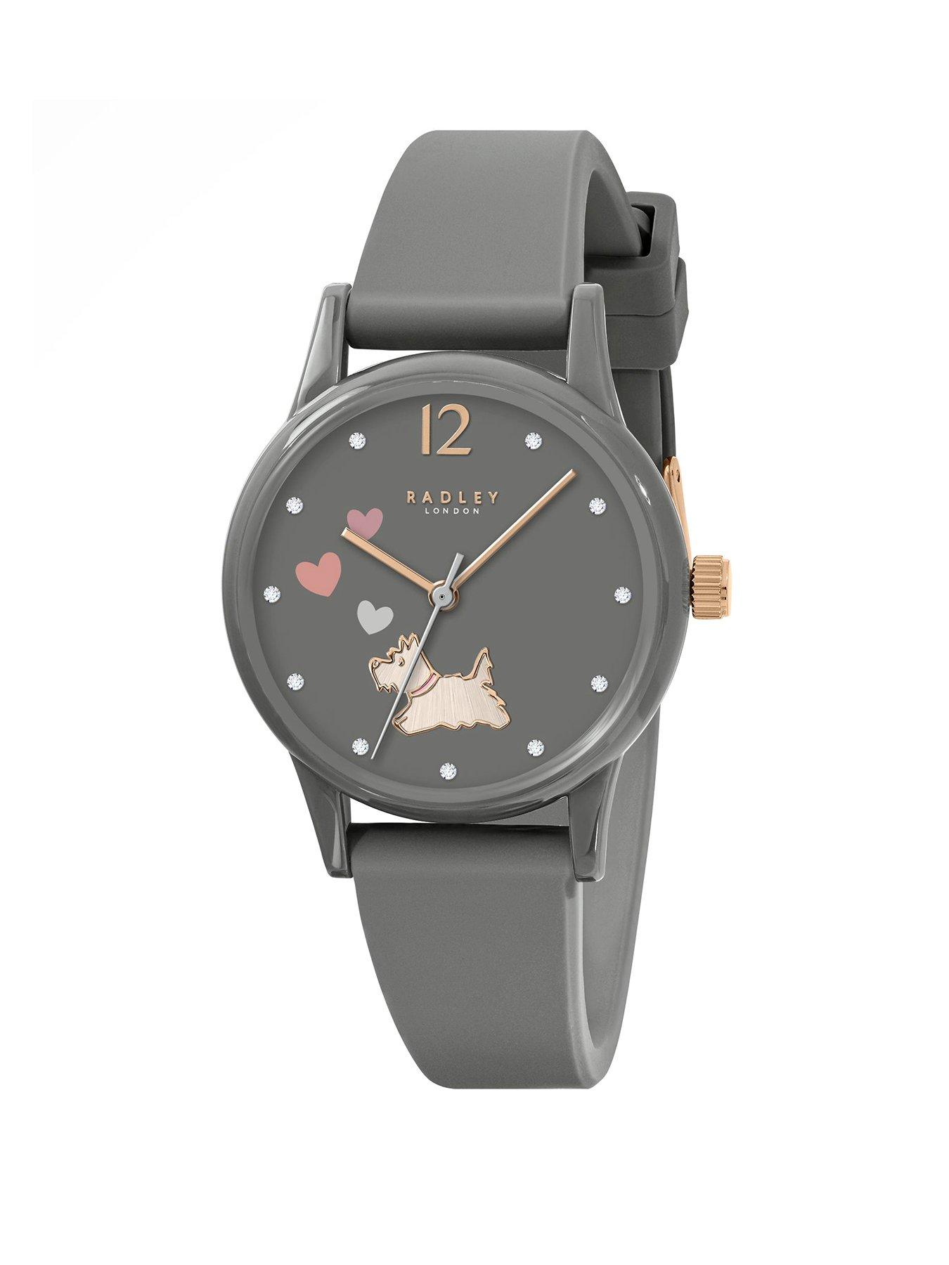 Product photograph of Radley Uniform Blue Silicone Strap Watch from very.co.uk