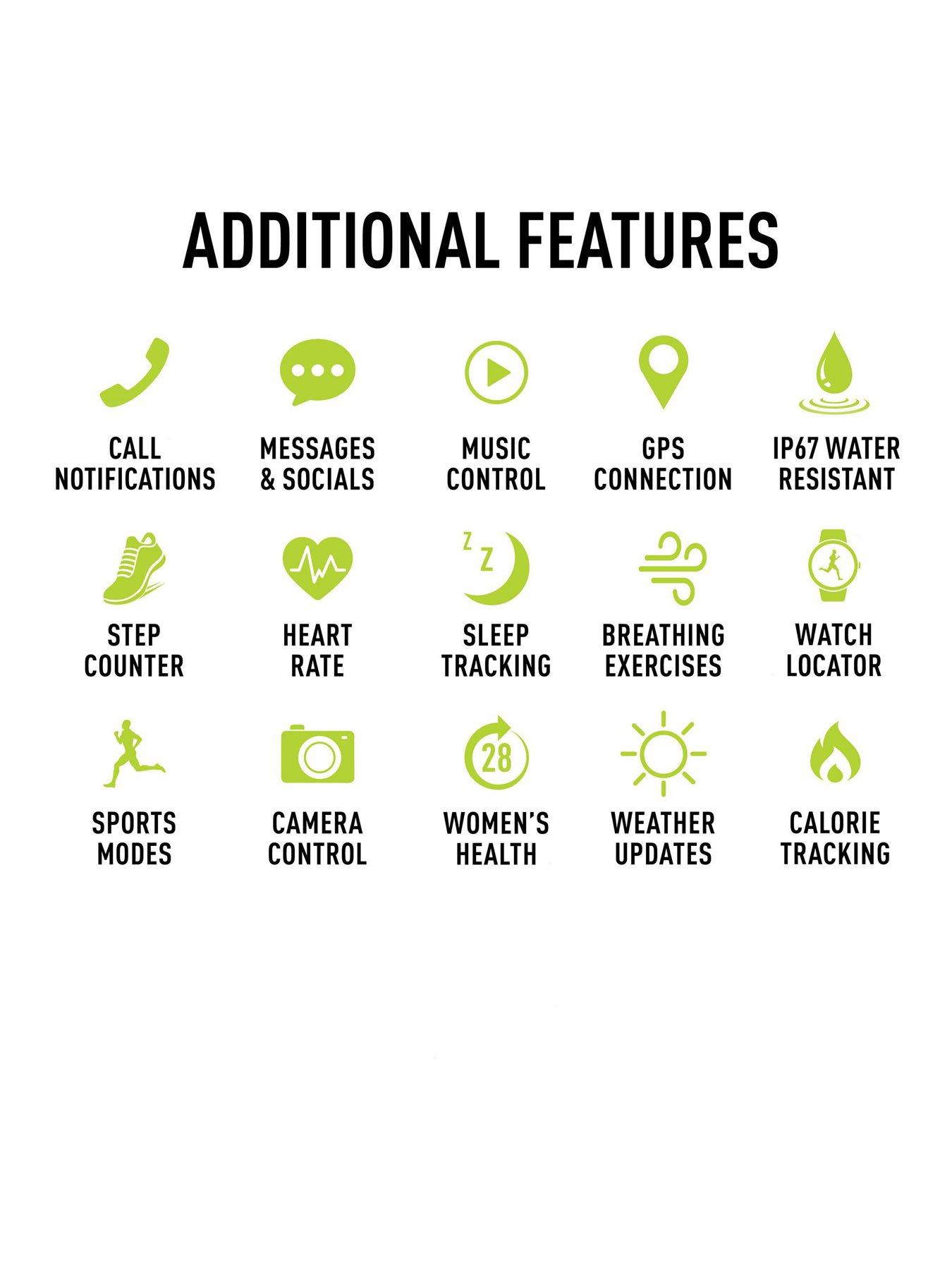 Image 3 of 5 of Reflex Active Series 35 Black Silicone Strap Smart Activity Tracker