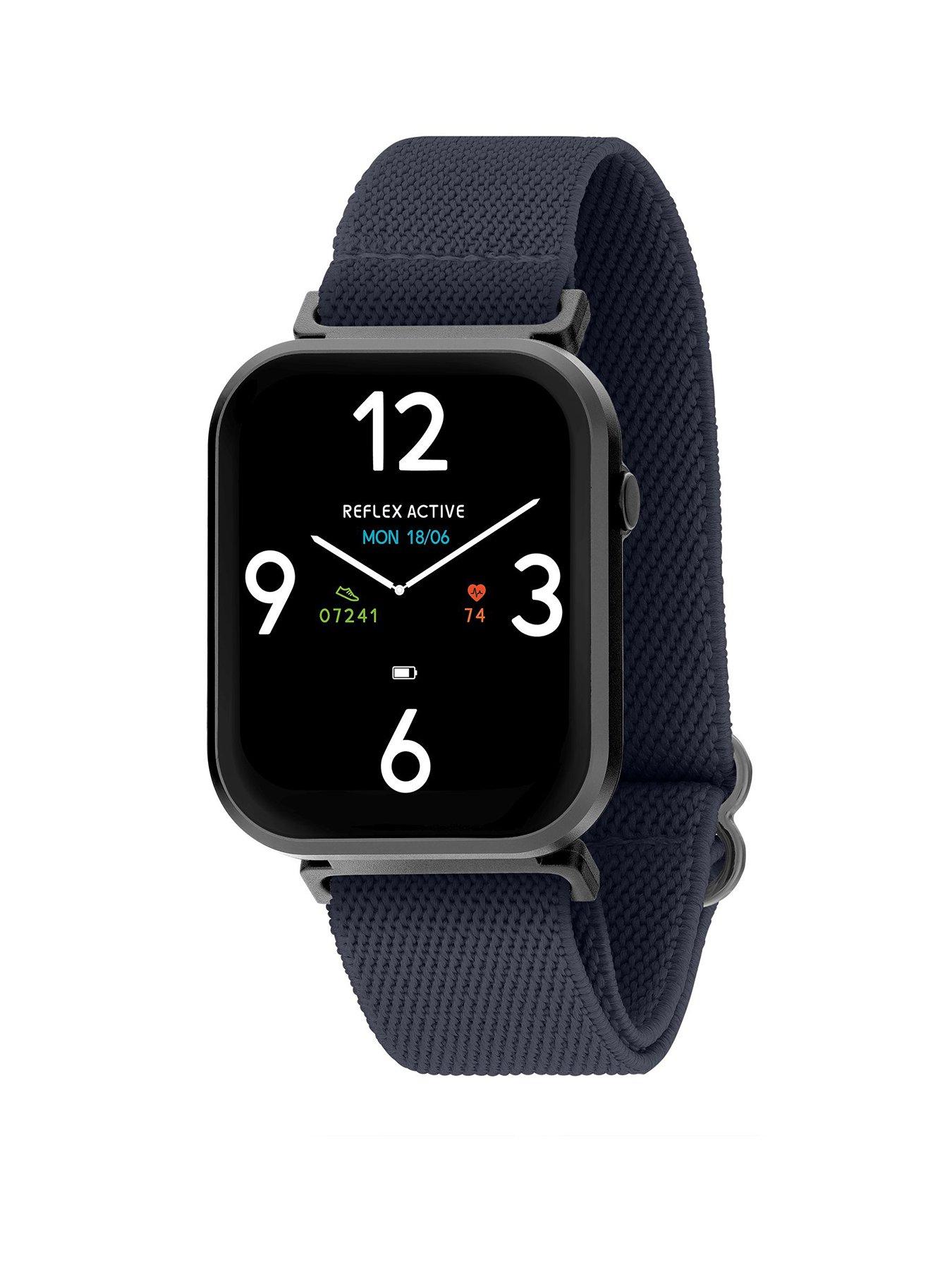 undefined Series 37 Titanium Blue Grey Strap Smart Calling Watch