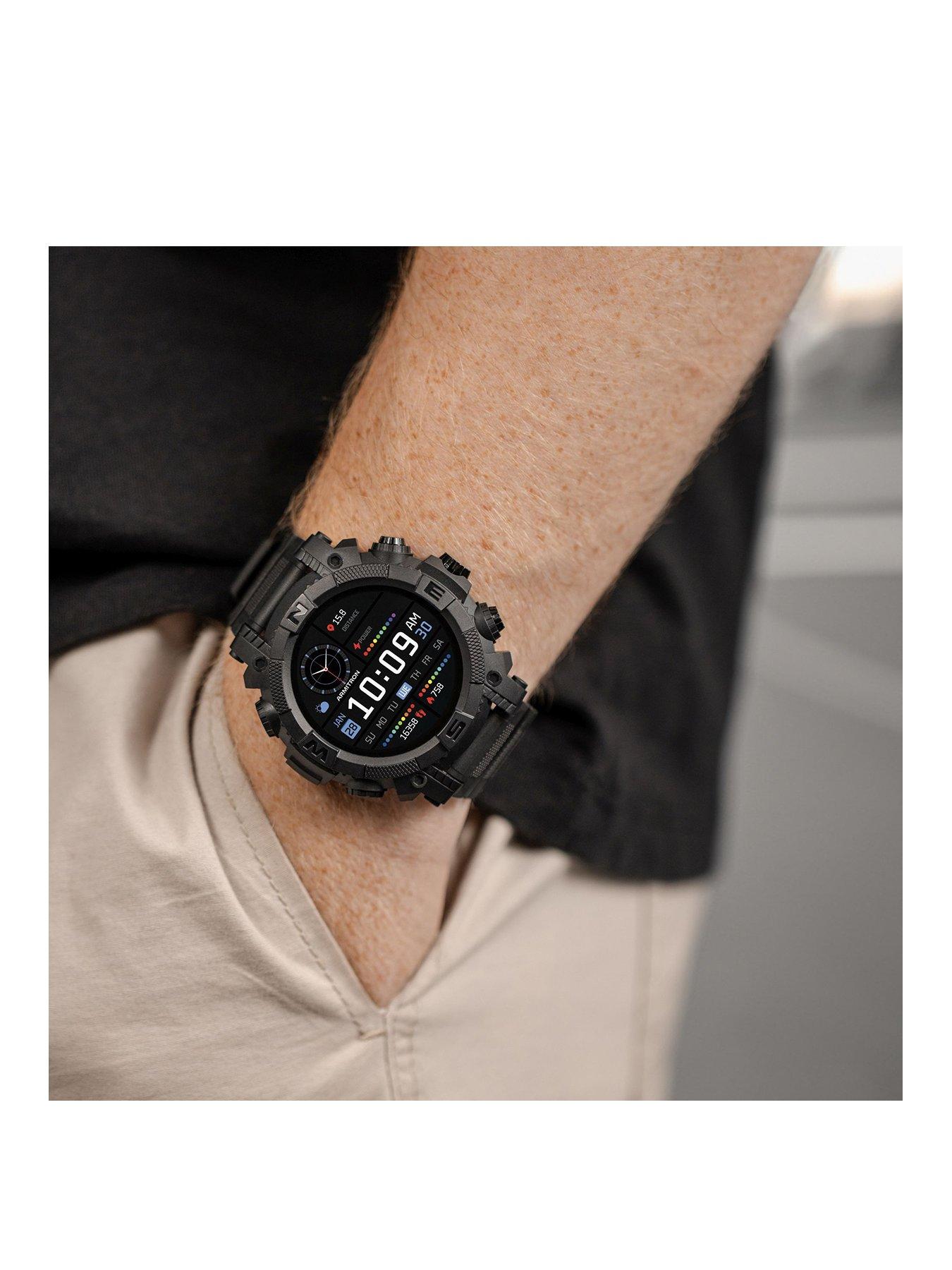 Image 2 of 5 of Reflex Active Series 38 Black Silicone Strap Sports Smart Calling Watch