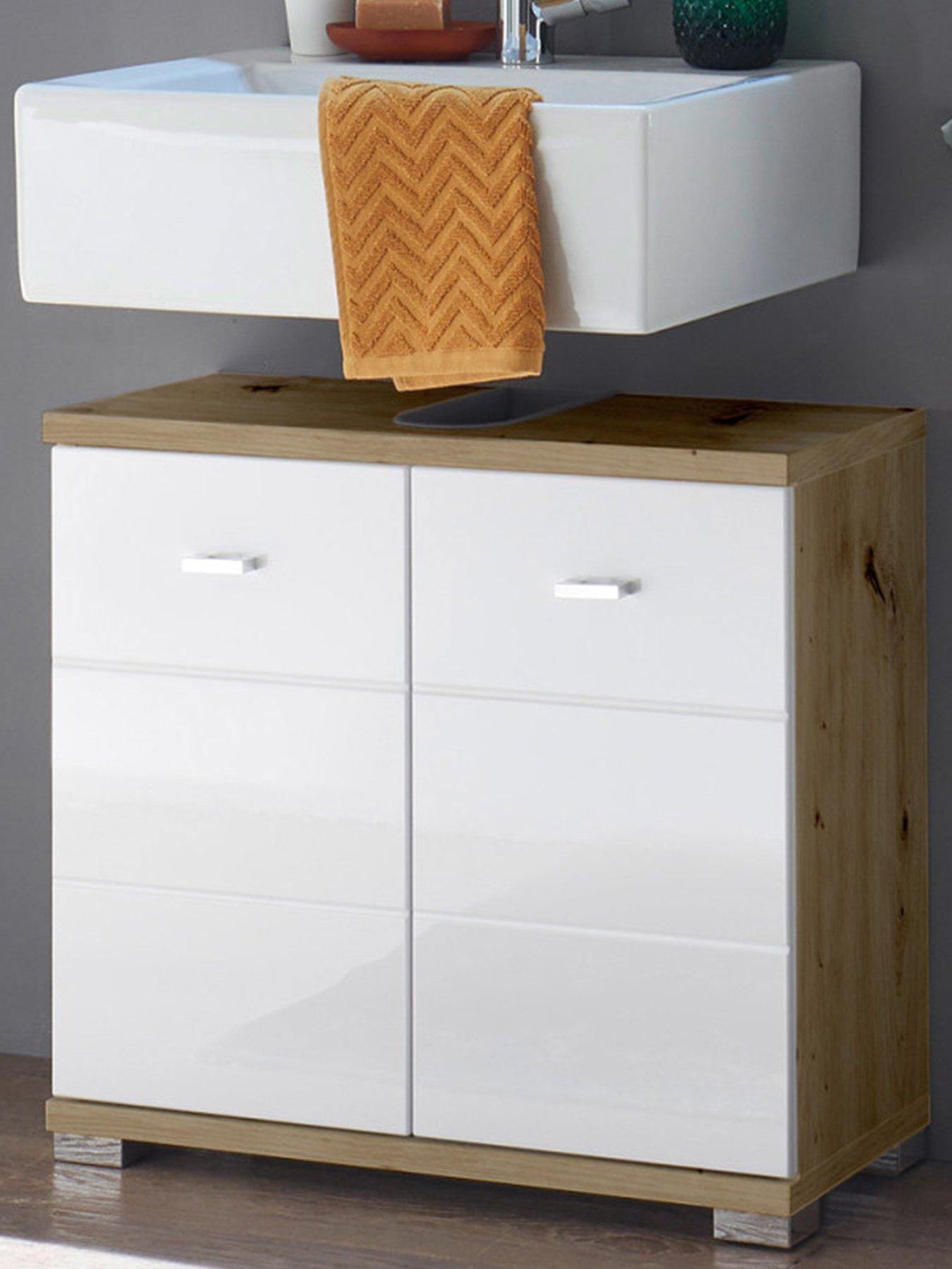 Product photograph of Julian Bowen Pool Under Sink Cabinet - White from very.co.uk