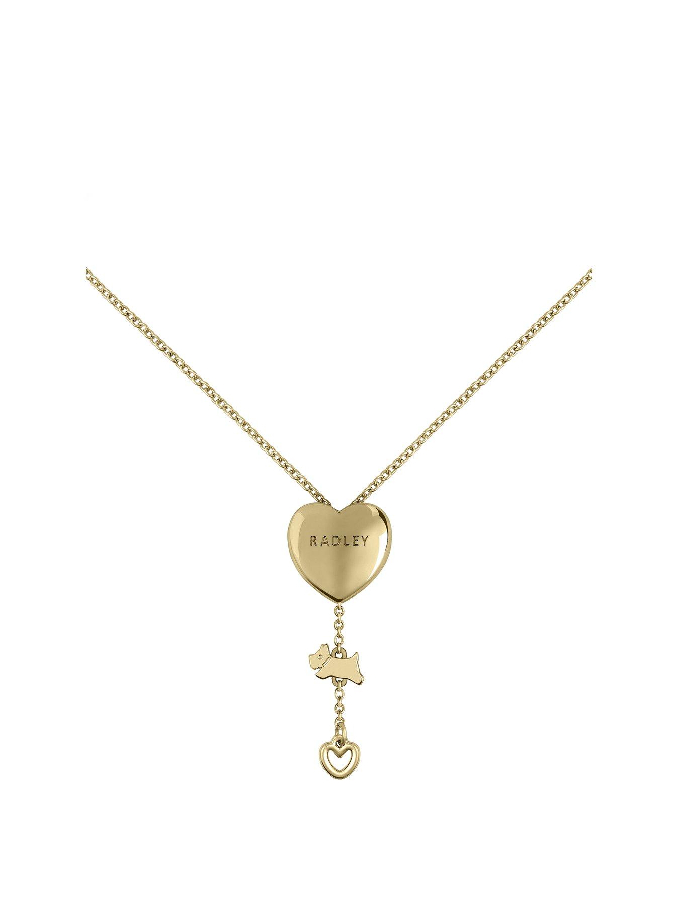 undefined 18ct Gold Plated Heart Lariat Necklace
