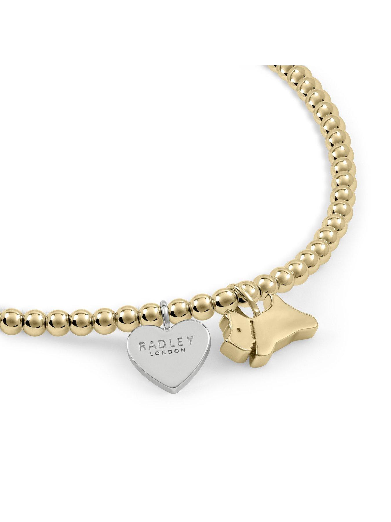 Image 2 of 4 of Radley 18ct Gold Plated Bracelet with Jumping Dog and Heart Charms