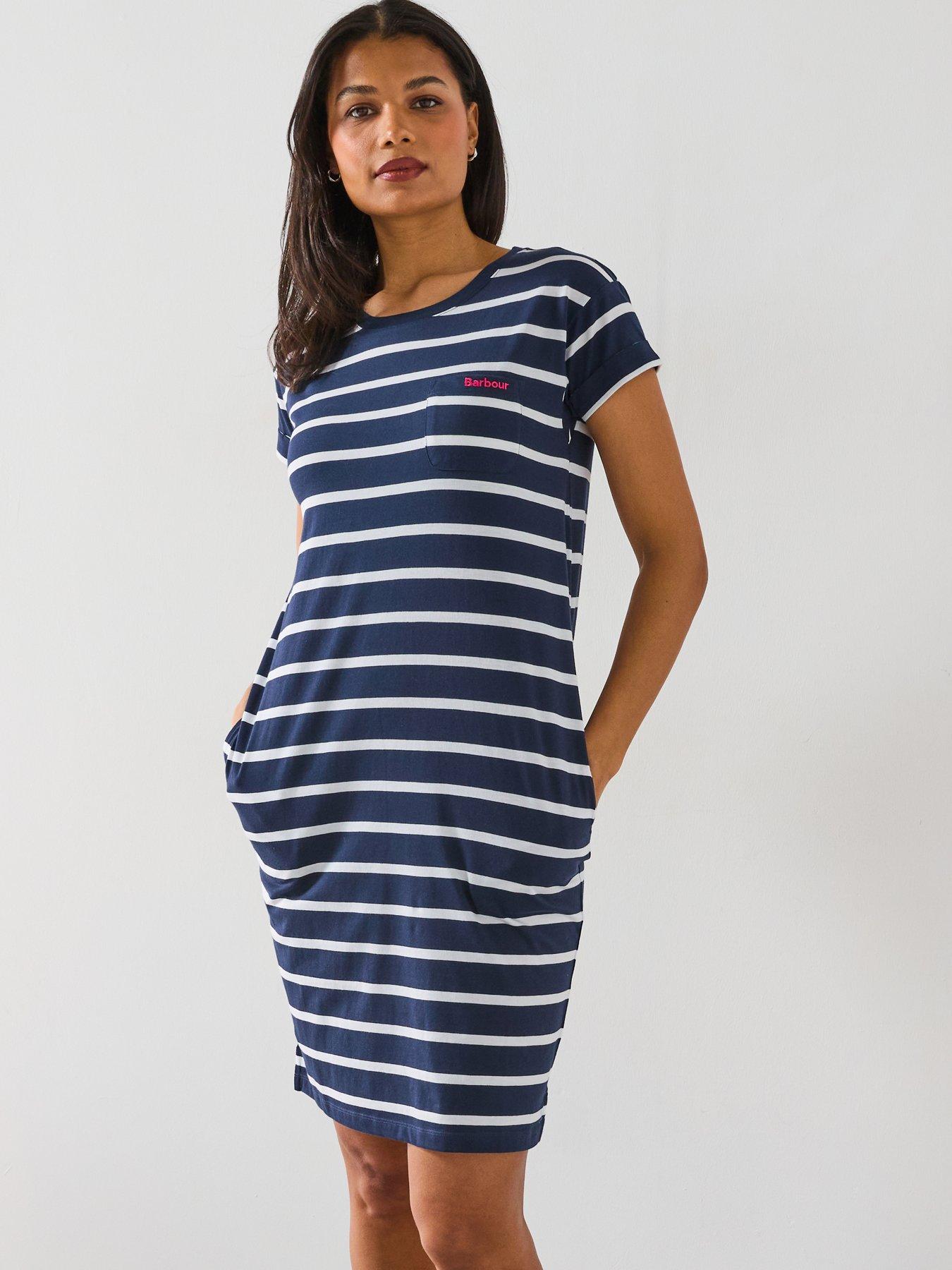undefined Otterburn Stripe Dress - Navy