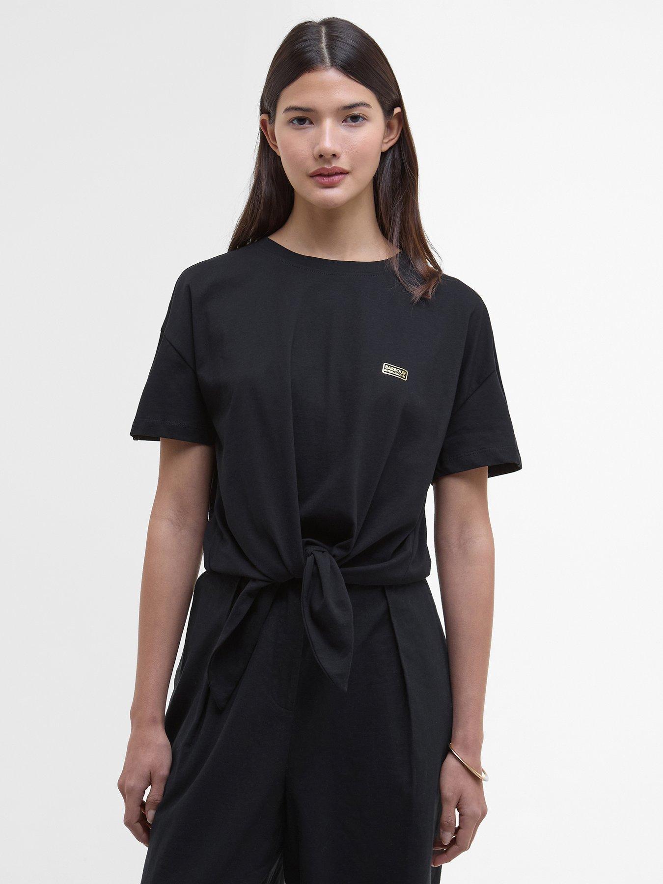 Image of Barbour International Soules Top - Black, BLACK, Size 8, Women