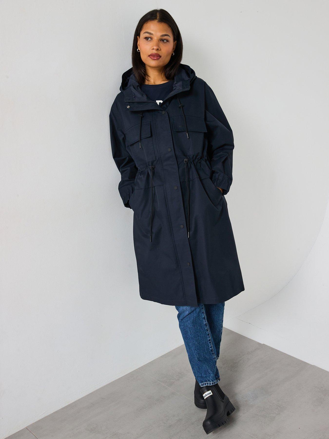 undefined Evie Showerproof Parka - Navy