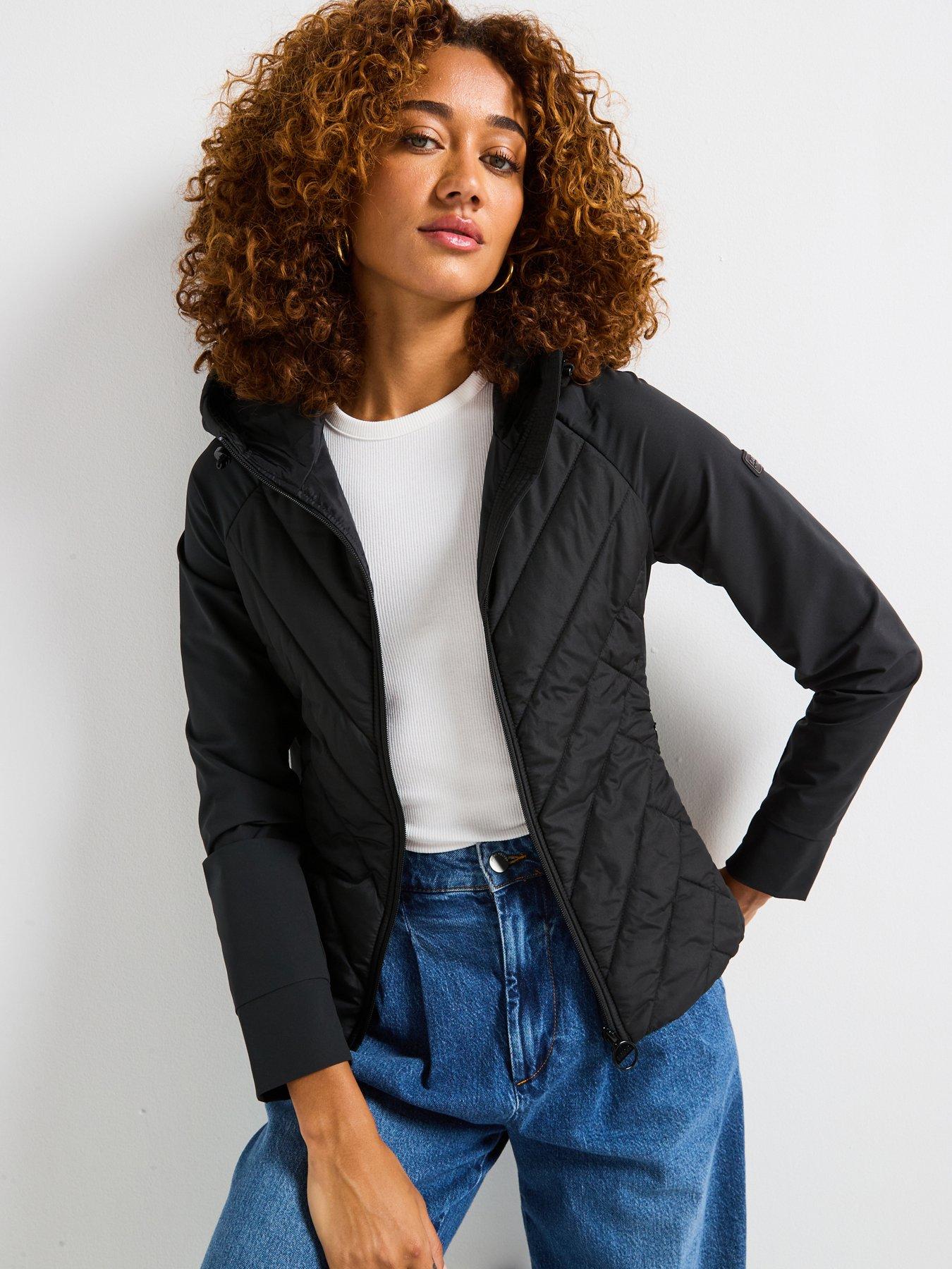 undefined Dakota Quilted Sweat Jacket - Black