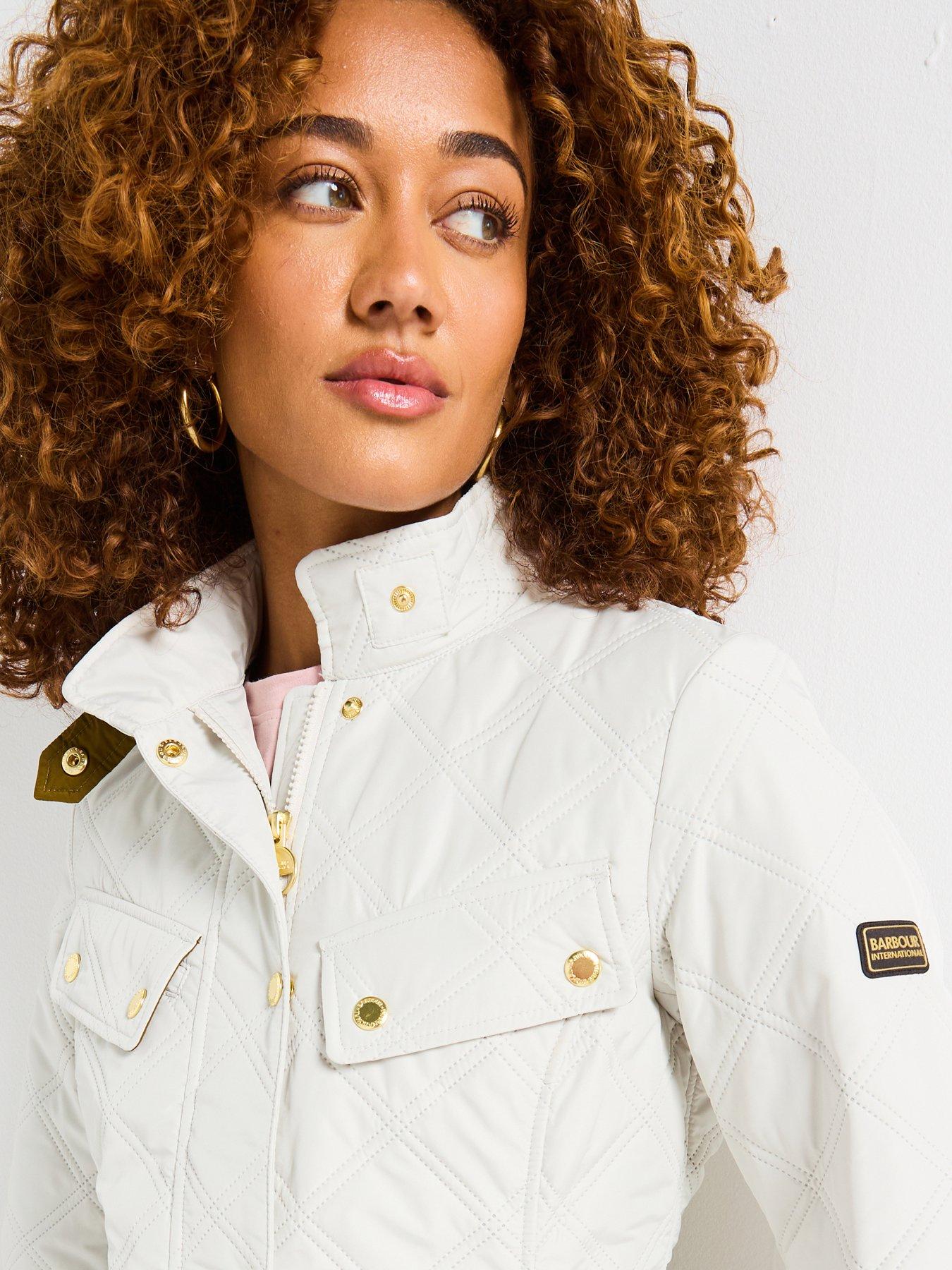 Barbour International Halsey Quilted Jacket-white Very