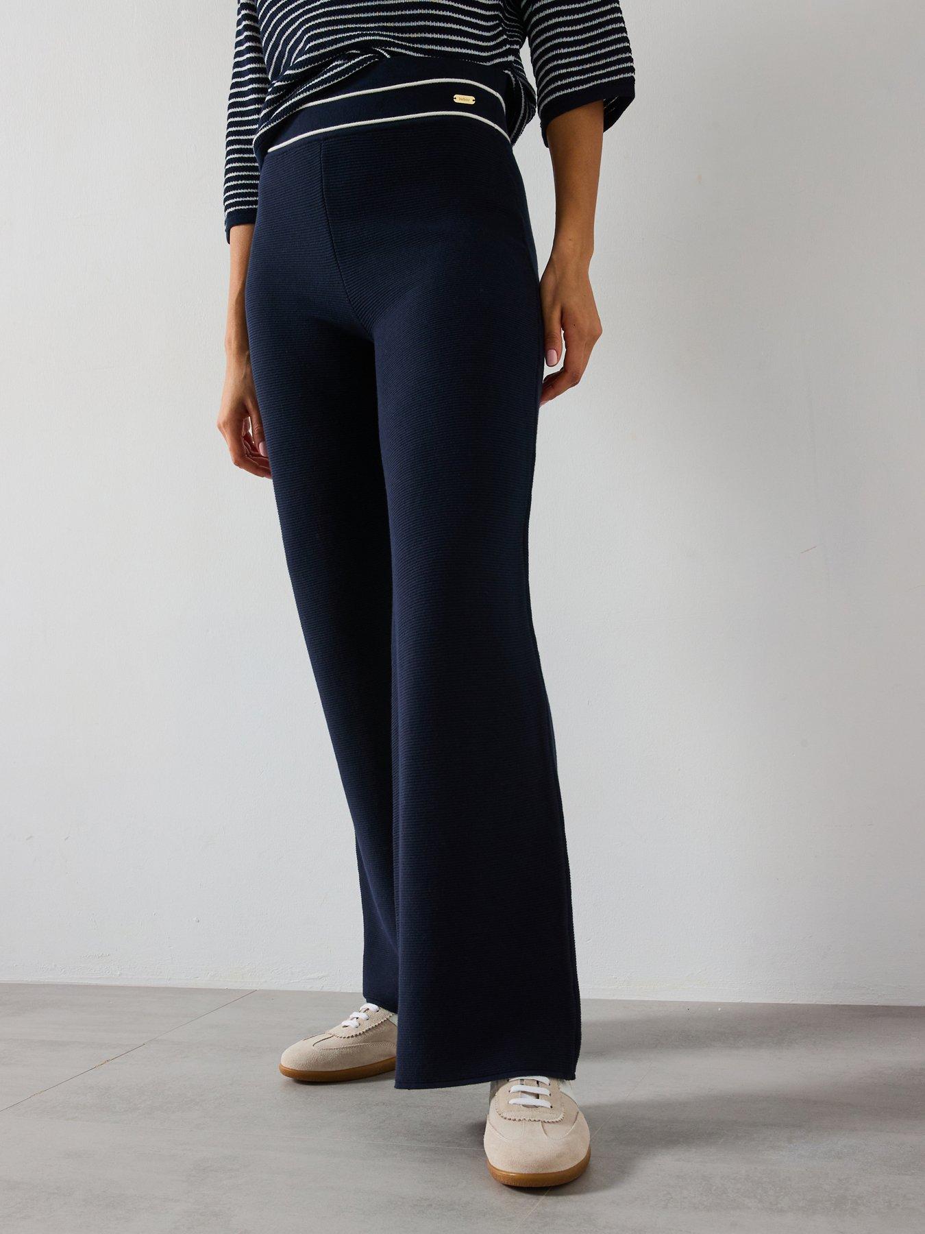 undefined Knitted Maisy Trousers - Navy