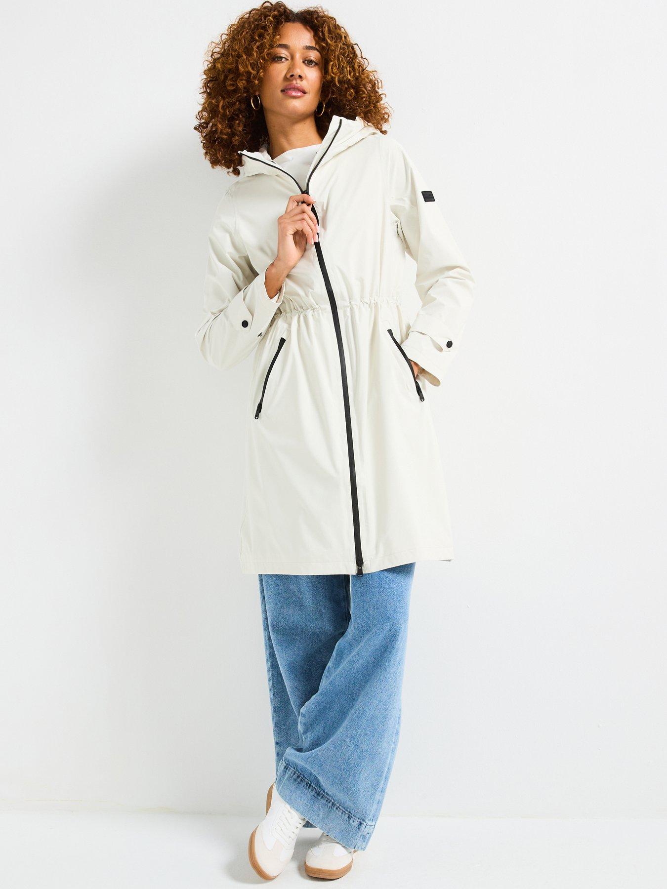 undefined Longline Kyra Waterproof Jacket - Beige