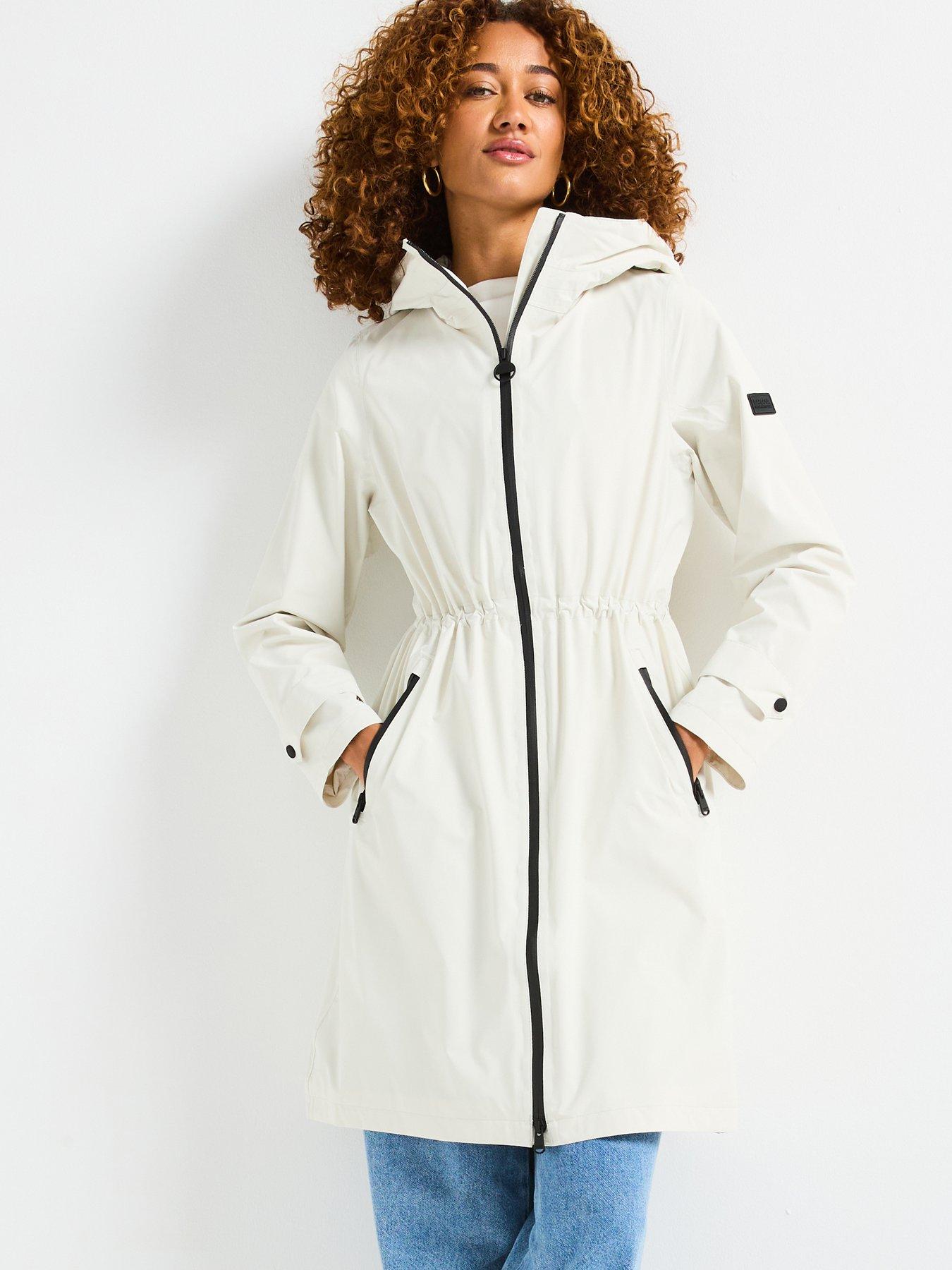 Barbour International Longline Kyra Waterproof Jacket Beige Very