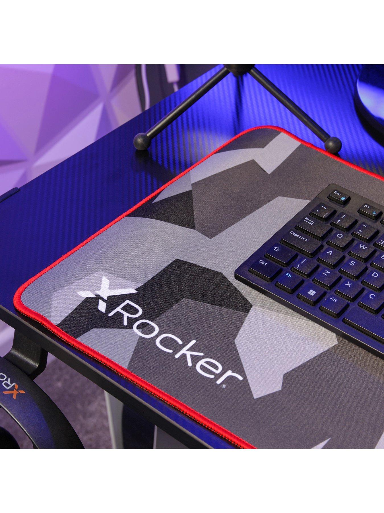 X Rocker Saturn Red and Panther RGB Gaming Desk Bundle | Very