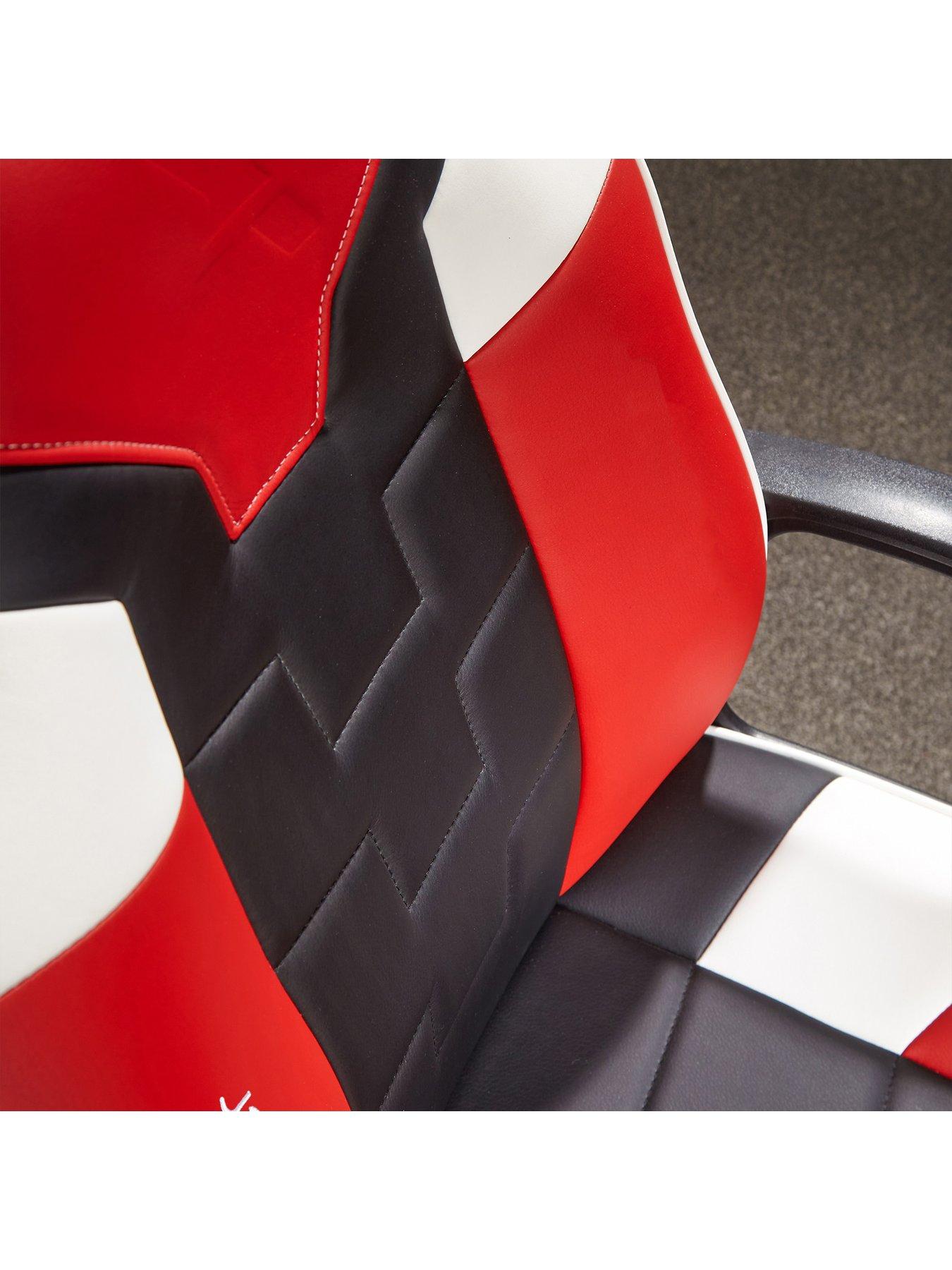 X Rocker Saturn Red and Panther RGB Gaming Desk Bundle | Very
