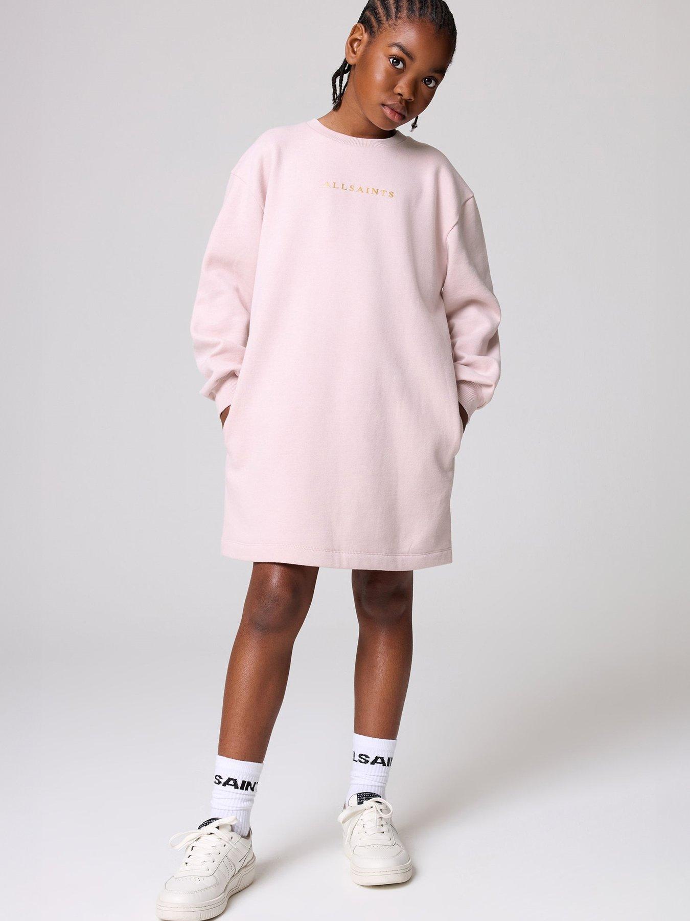 undefined Girls Sweat Dress - Pink