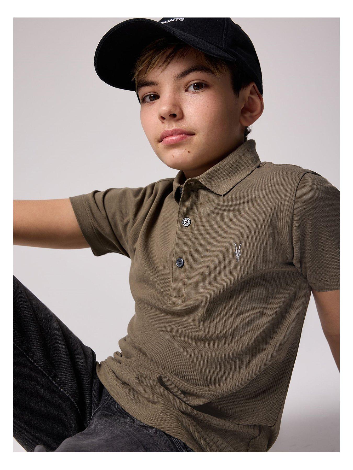 undefined Boys Short Sleeve Polo Shirt - Khaki