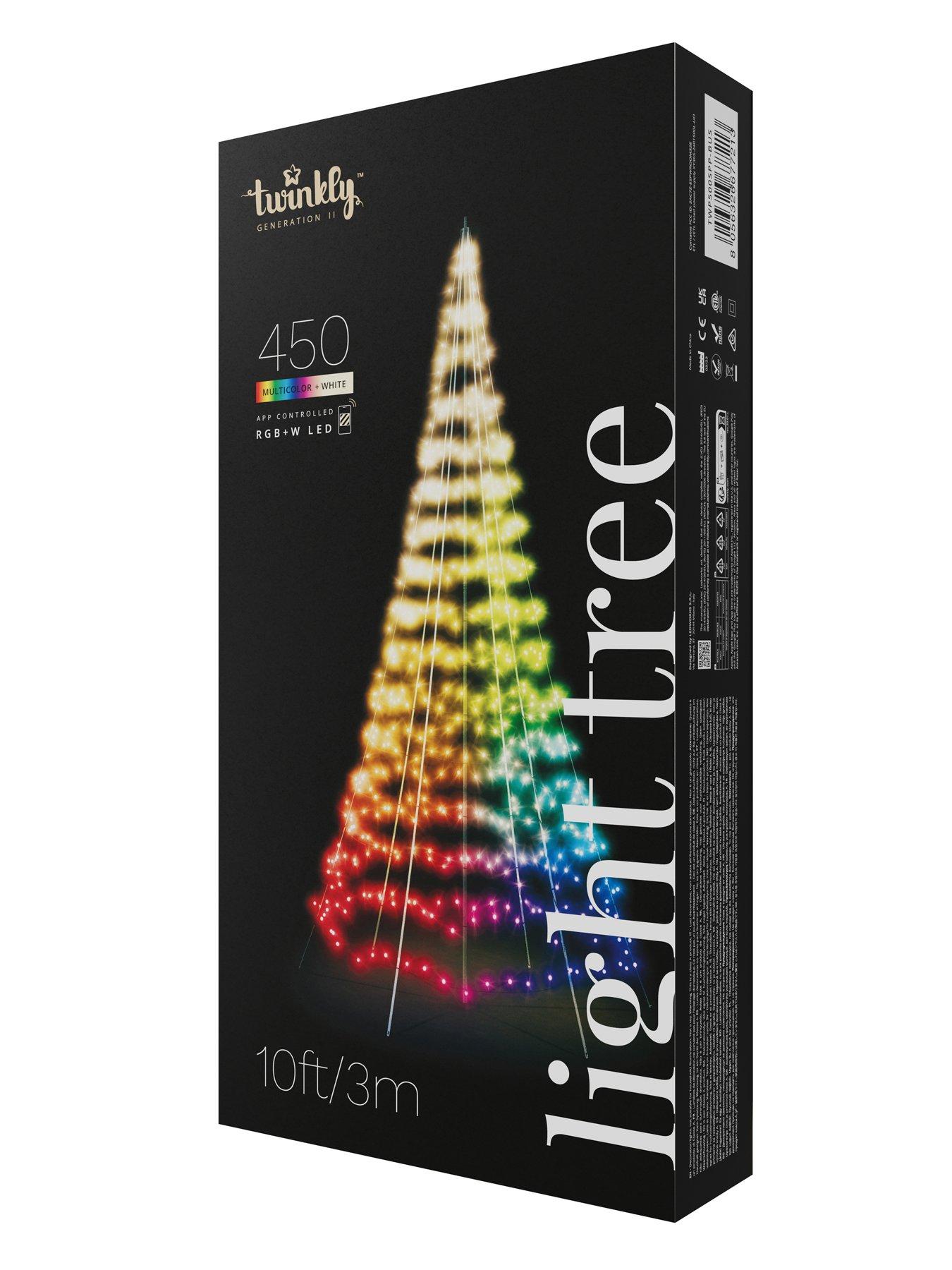 Twinkly Light Tree 450 Rgb+w Smart App Controlled Smart Light Tree, 3m High, Ip44