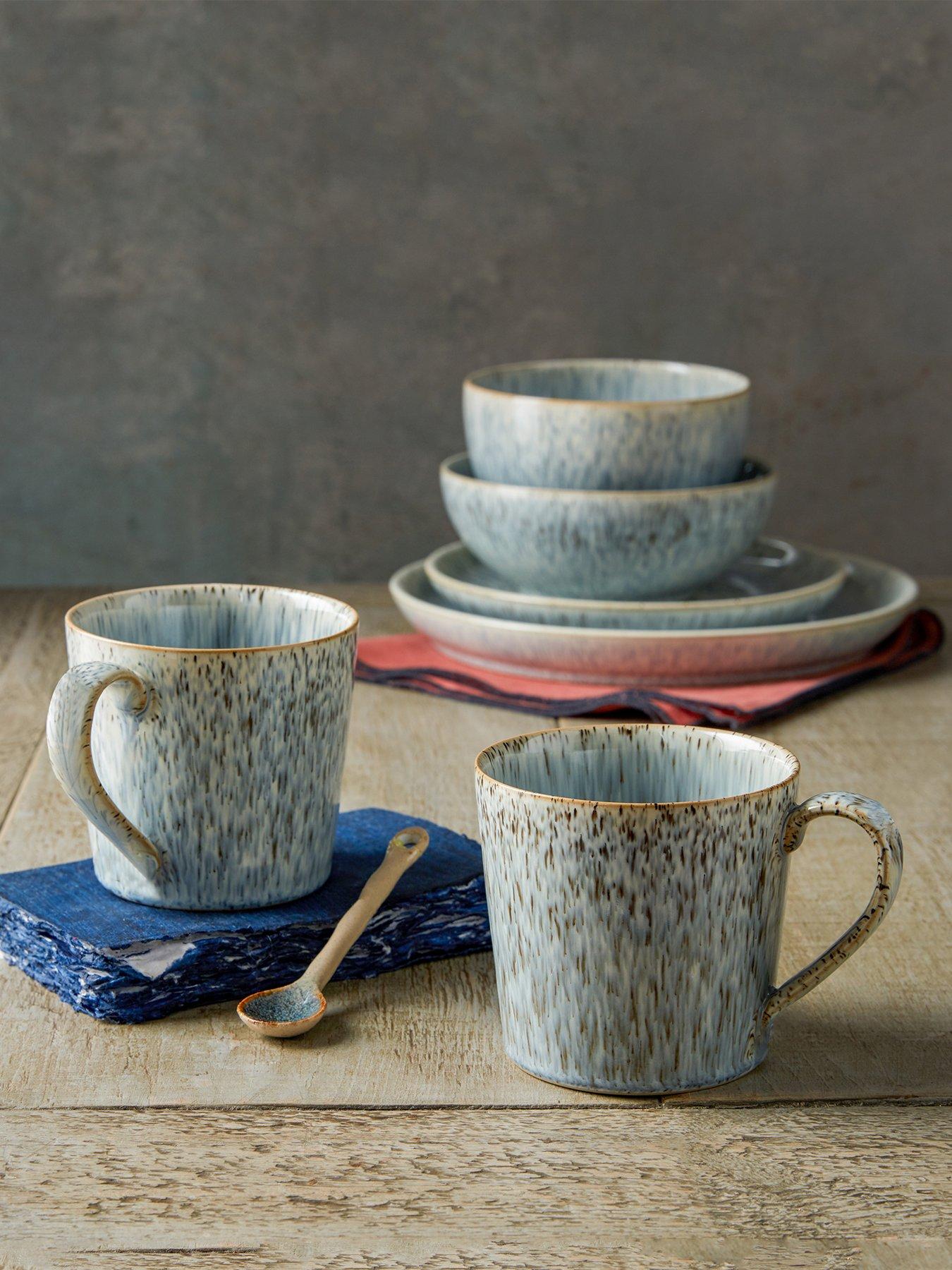 Product photograph of Denby Halo Speckle Mugs Set Of 2 from very.co.uk