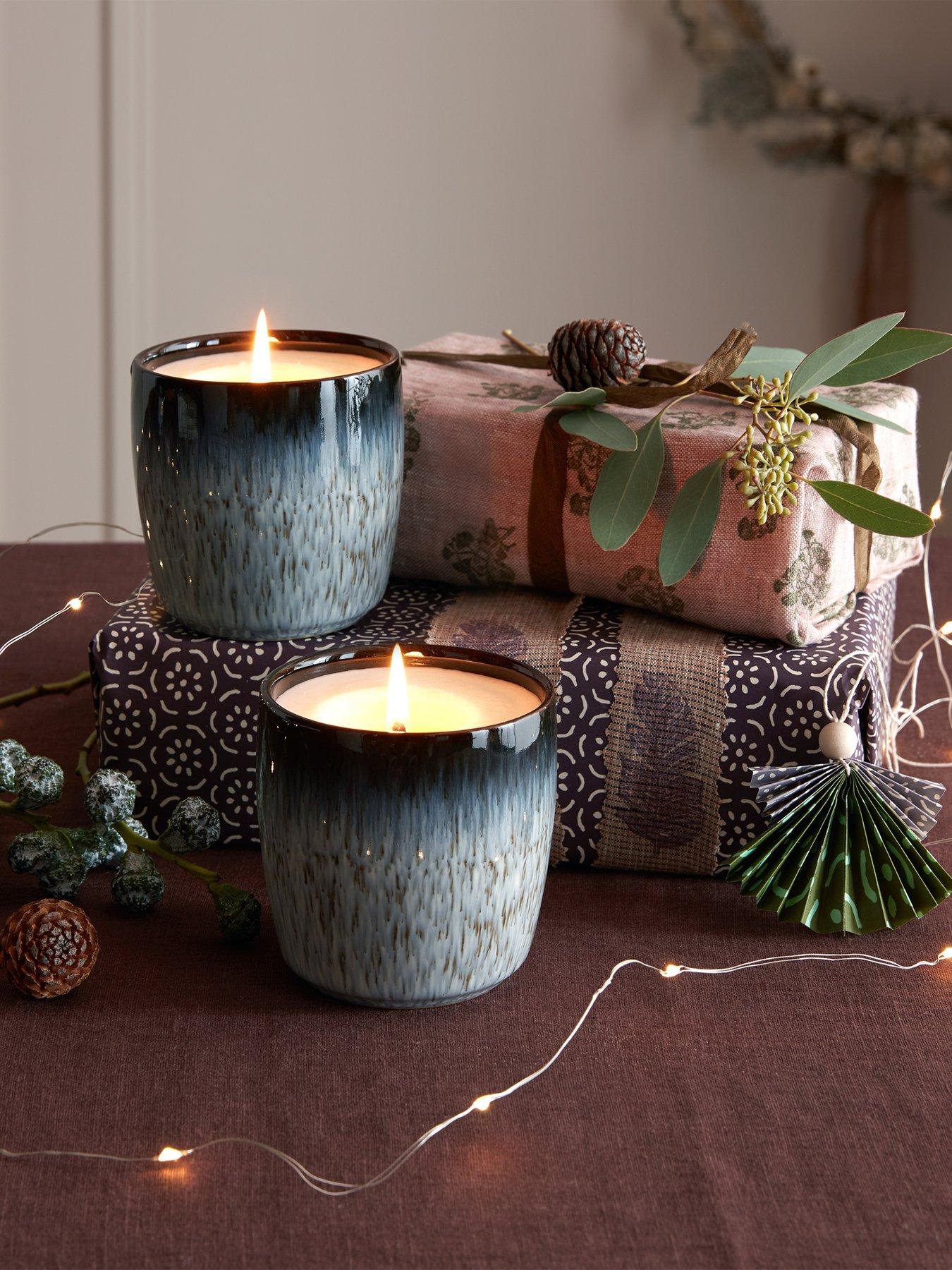 Product photograph of Denby Halo Ceramic Candle from very.co.uk