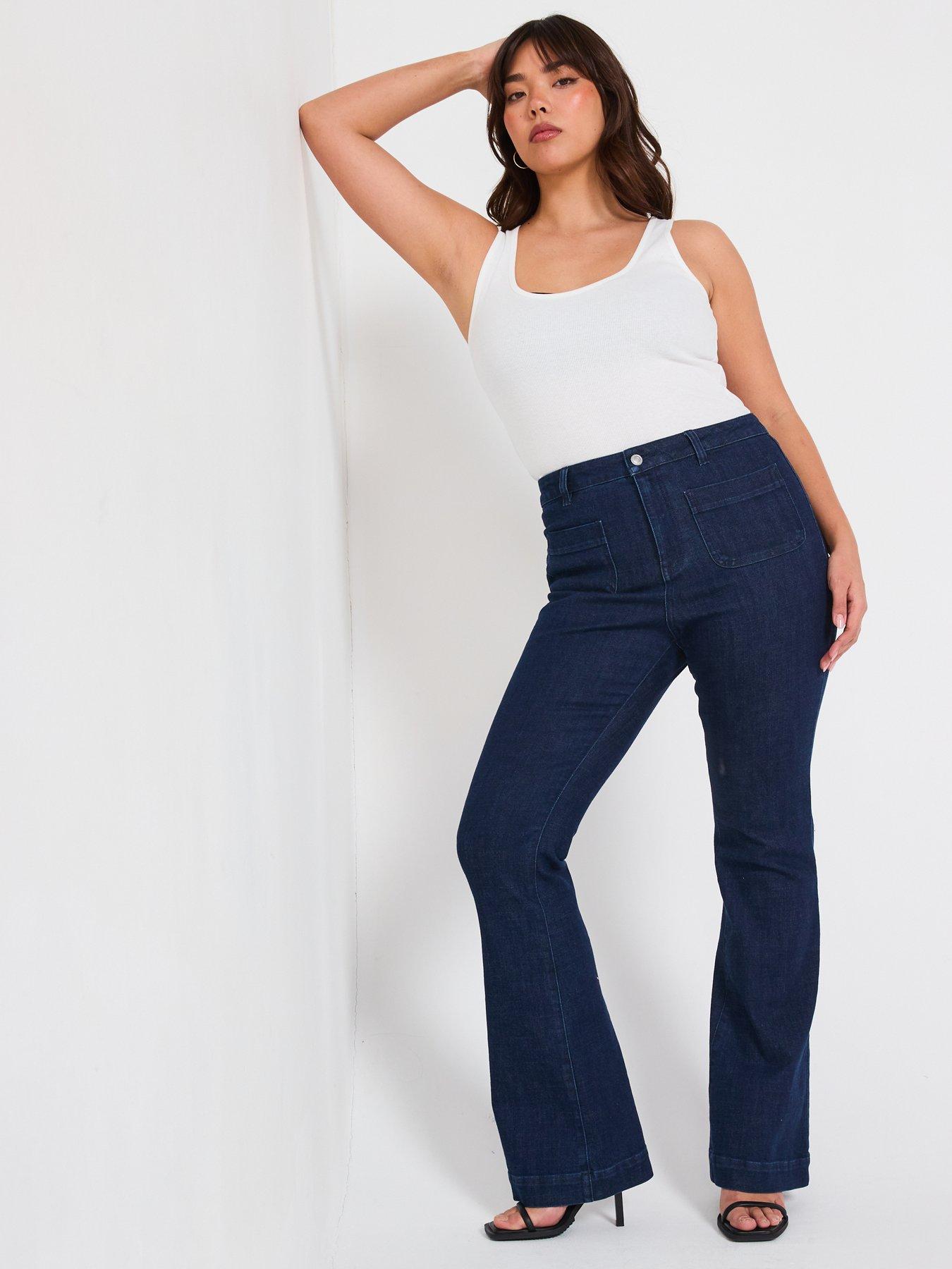 Image 3 of 6 of V by Very Curve Kickflare Jean - Dark Wash