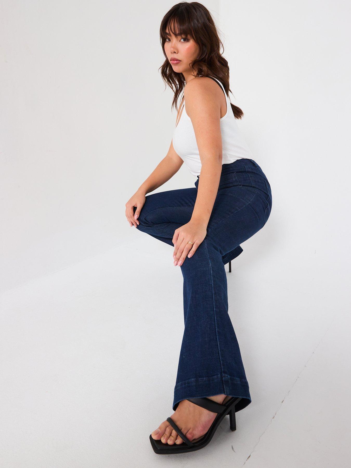 Image 5 of 6 of V by Very Curve Kickflare Jean - Dark Wash