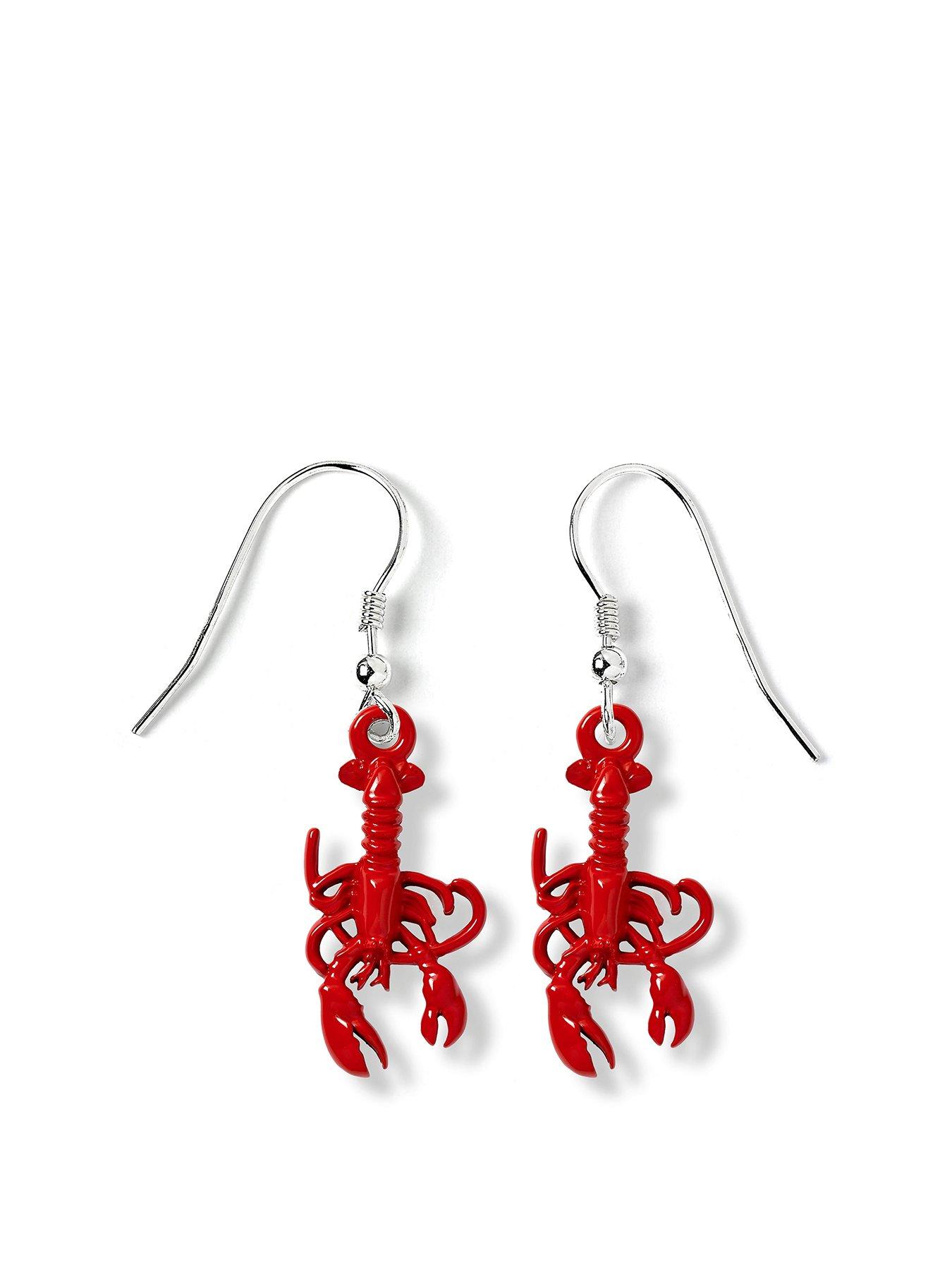 Product photograph of Friends Tv Show 3d Lobster Dangle Earrings from very.co.uk