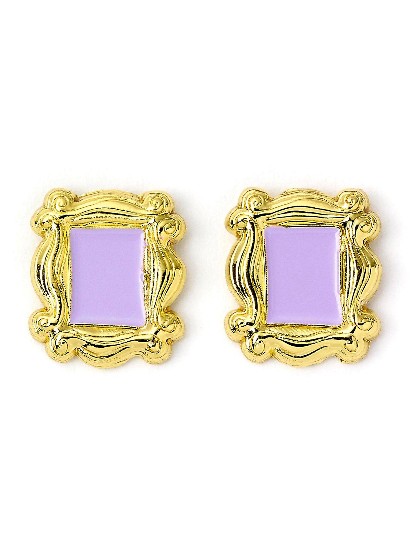 Image 4 of 4 of Friends TV Show Set of 3 Earring Studs; Frame, Coffee Cup, &amp;  Logo
