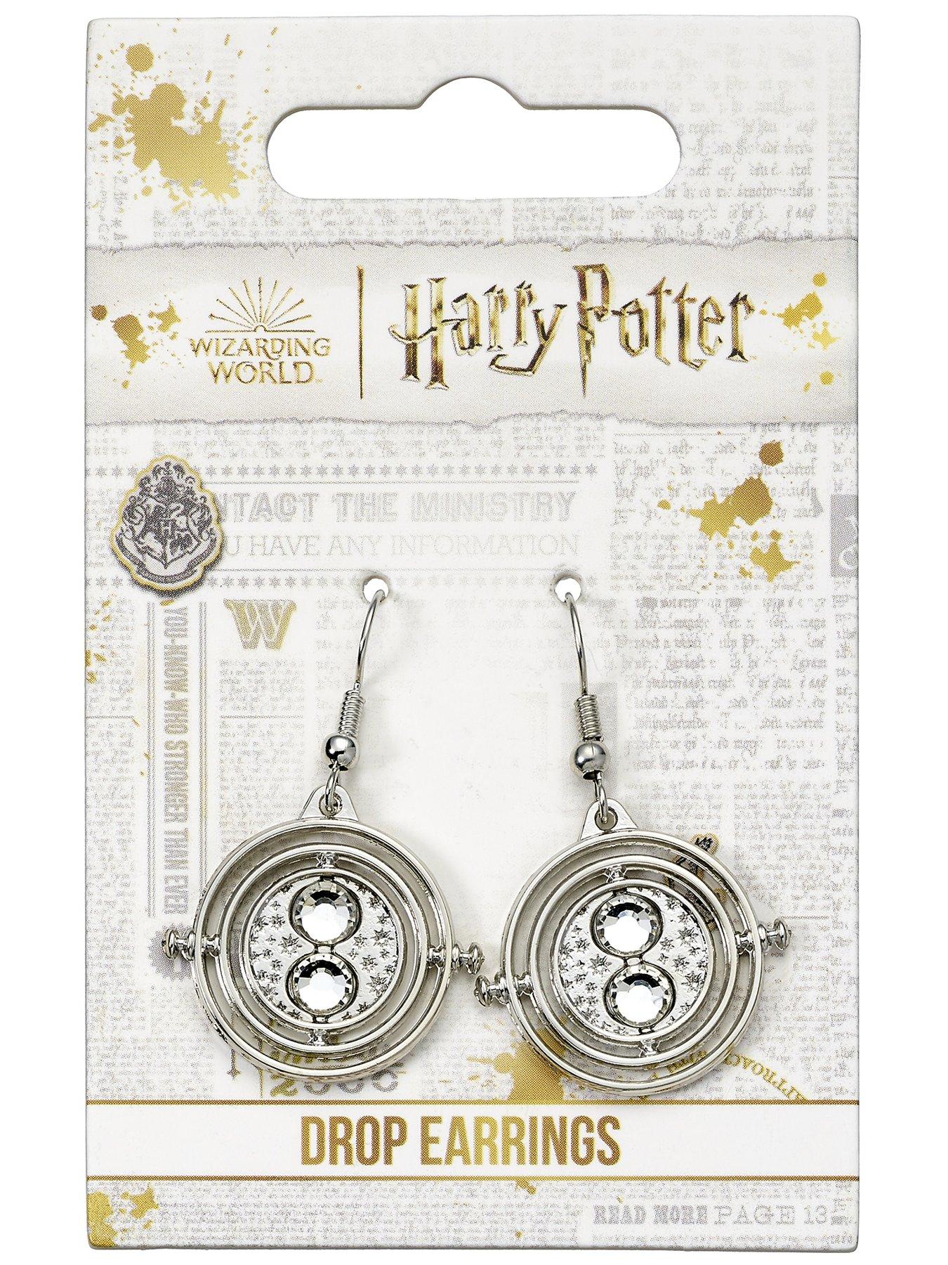 Harry Potter Silver Tone Time Turner Drop Earrings Very
