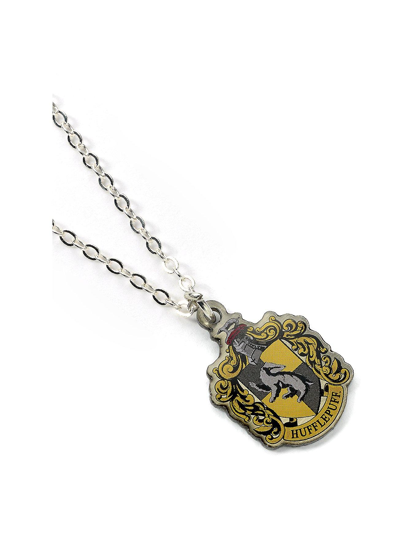 Product photograph of Harry Potter Hufflepuff Crest Slider Necklace from very.co.uk