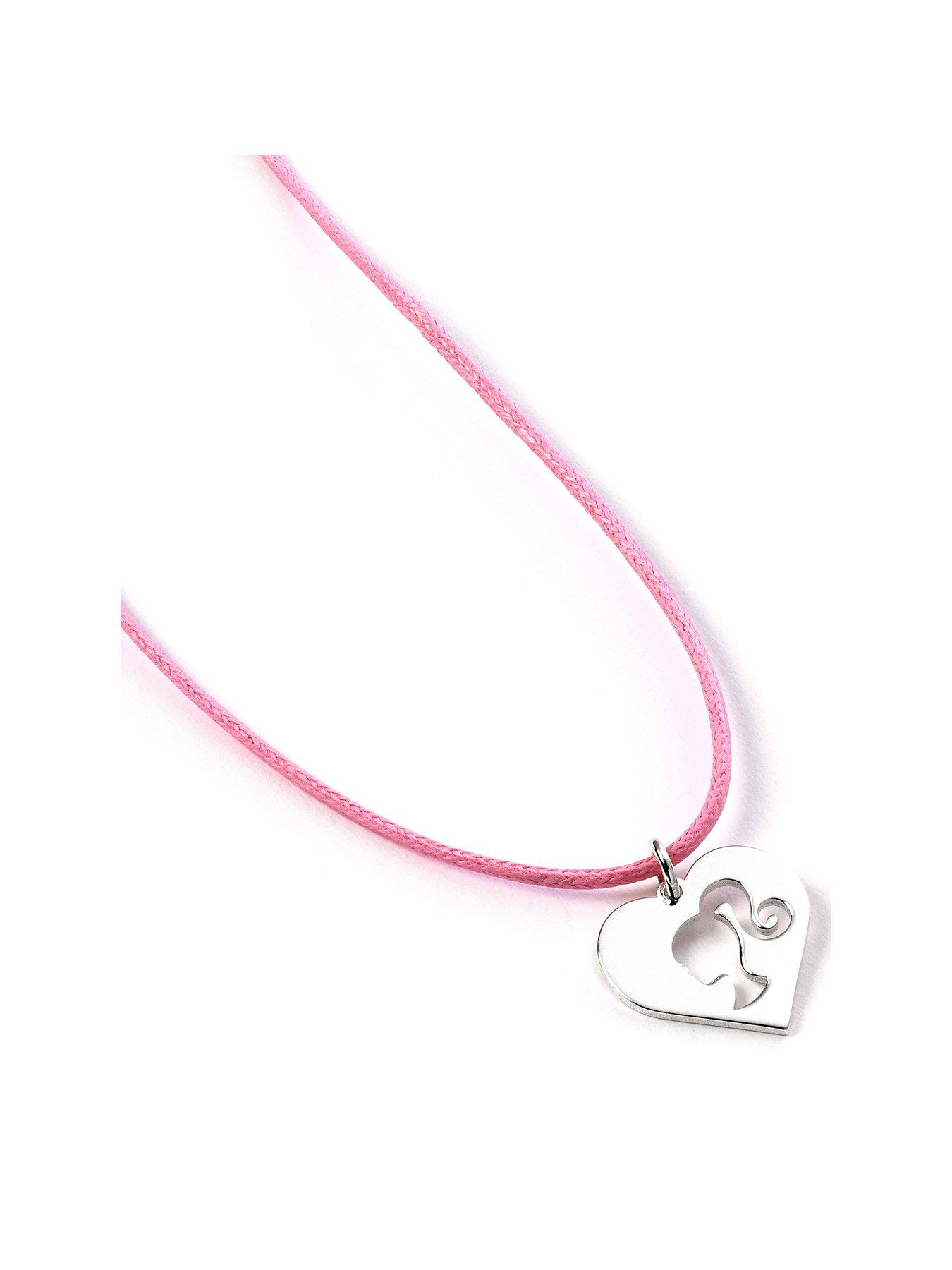 Product photograph of Barbie Sterling Silver Heart Necklace from very.co.uk